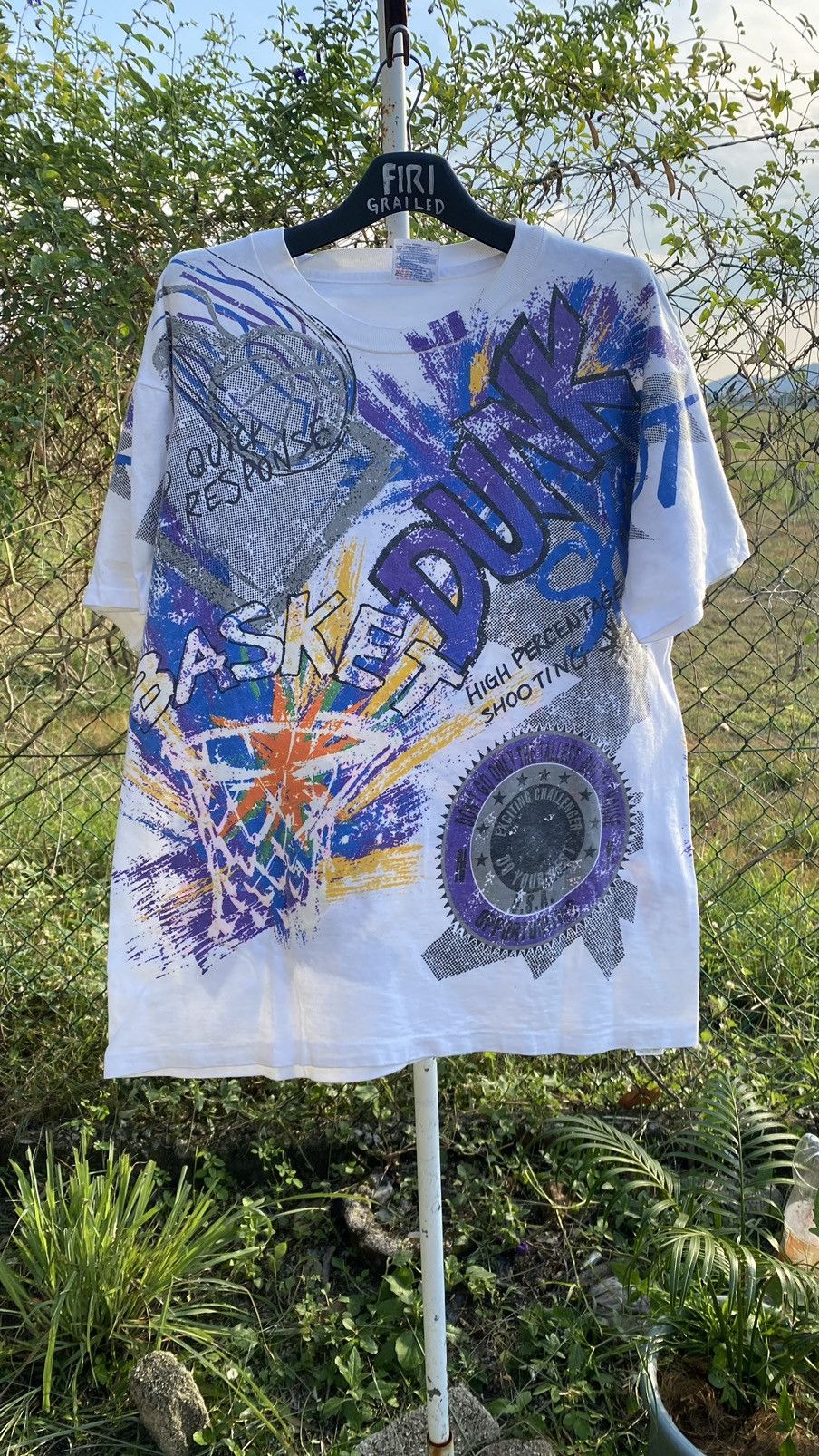 Vintage Rare Basketball Dunk Shoot OVP Tshirt Size US L / EU 52-54 / 3 - 1 Thumbnail