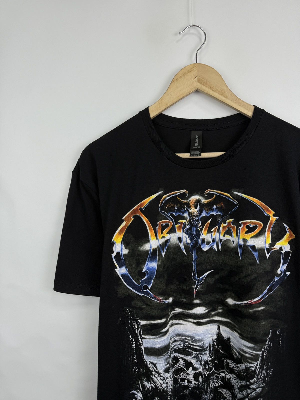 Band Tees 🇺🇸 Vintage Y2K Obituary Cause of Death Old School T-Shirt Size US L / EU 52-54 / 3 - 4 Thumbnail