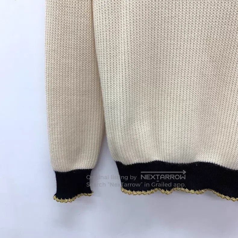 Gucci Gucci Beige flower and bird embroidery cashmere round-neck Size S / US 4 / IT 40 - 4 Thumbnail