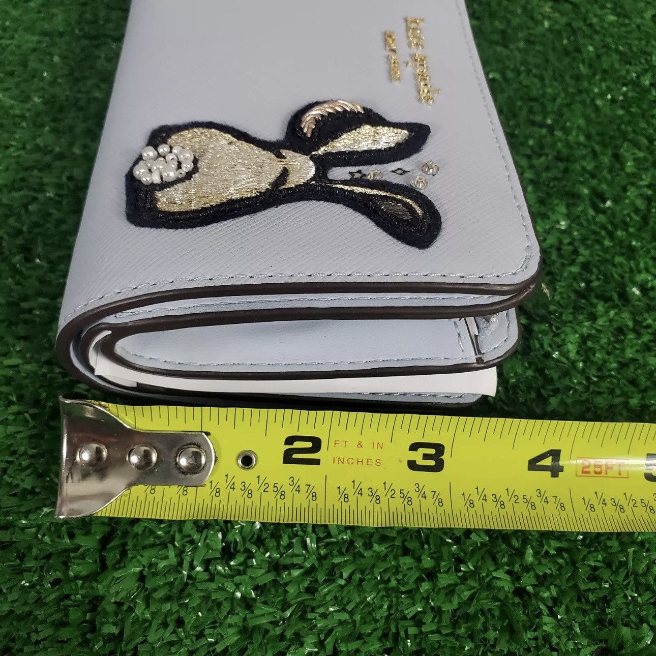 Kate Spade Kate Spade Saffiano Leather Embroidered Bun Bun Compact Size ONE SIZE - 15 Thumbnail