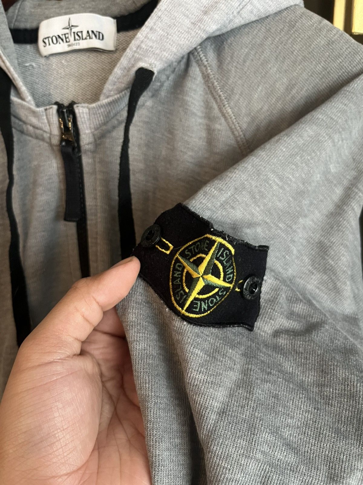 Stone Island Stone Island Grey Classic Zip-Up Hoodie Size US M / EU 48-50 / 2 - 3 Thumbnail