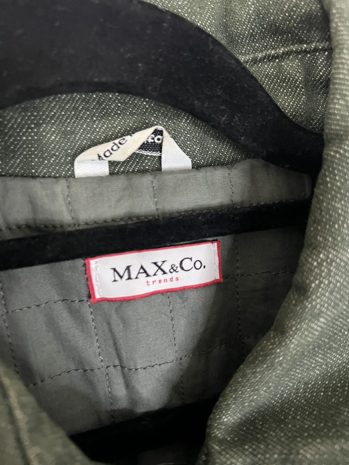 MAX&Co. Max & co long coat green white L cotton Size L / US 10 / IT 46 - 2 Thumbnail