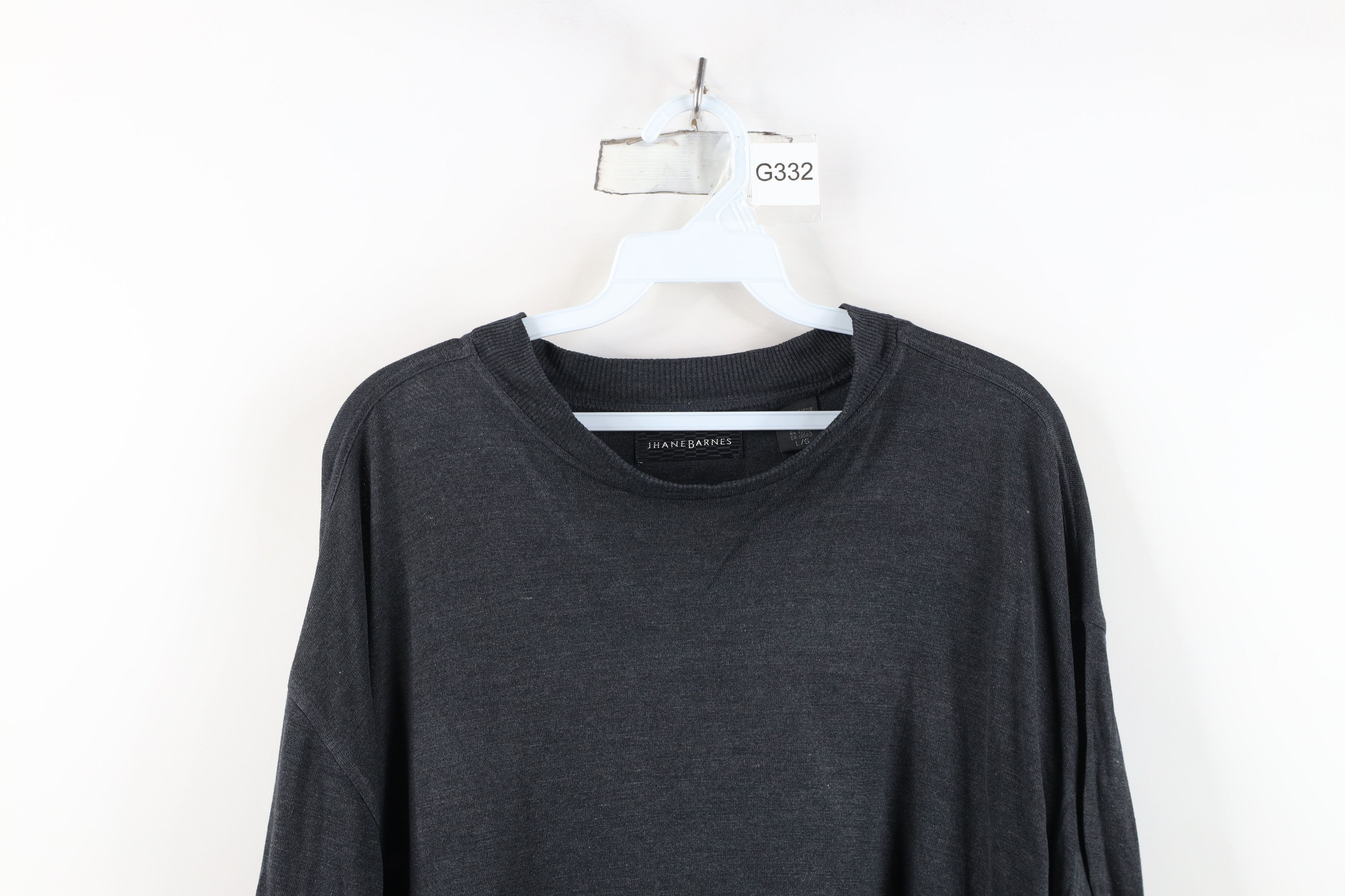 Vintage Vintage 90s Streetwear Blank Boxy Fit Silk Knit T-Shirt Gray Size L / US 10 / IT 46 - 2 Thumbnail