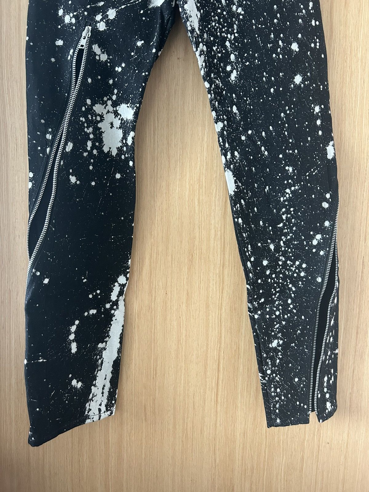 Designer × KIDILL KIDILL Black & White Zip Tapered Jeans Size US 30 / EU 46 - 3 Thumbnail