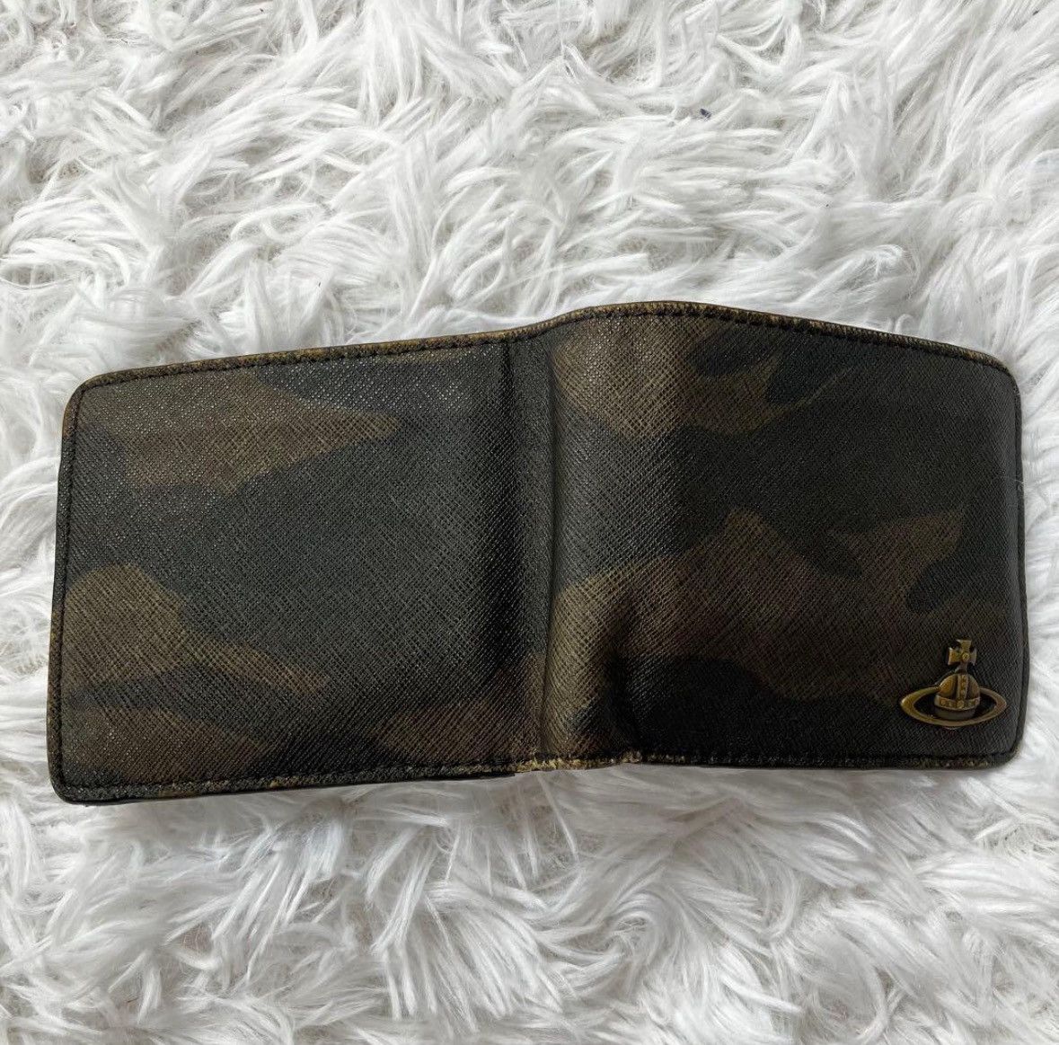 Vivienne Westwood Dark Camo Vivienne Westwood Small ORB Logo Bifold Wallet Size ONE SIZE - 1 Thumbnail