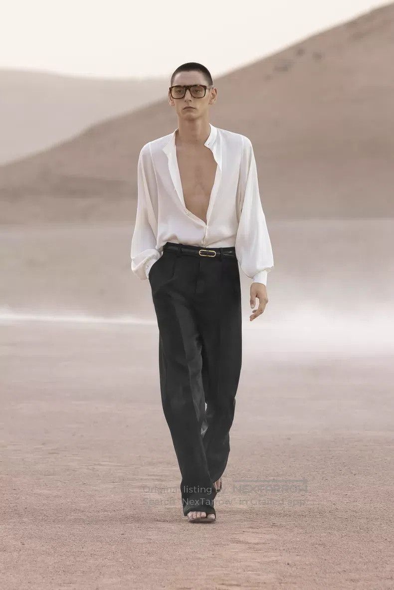 Saint Laurent Paris Saint Laurent Paris Silk Satin Shirt i Size XS / US 0-2 / IT 36-38 - 8 Thumbnail