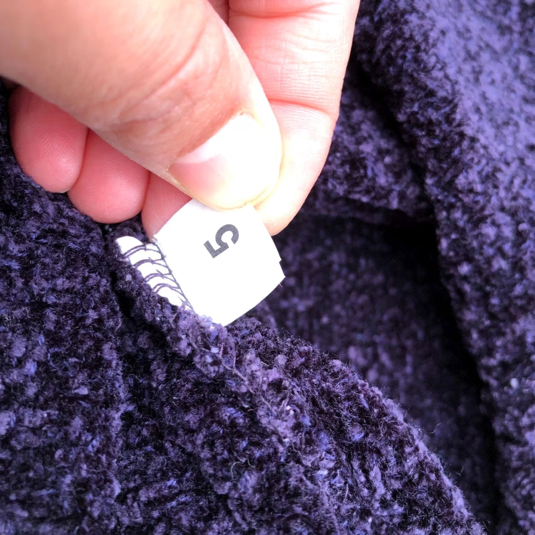 Eileen Fisher EILEEN FISHER Knit Velvet Dress Women's LG Purple Short Length Long Sleeve Scoop Neck Size L / US 10 / IT 46 - 5 Thumbnail
