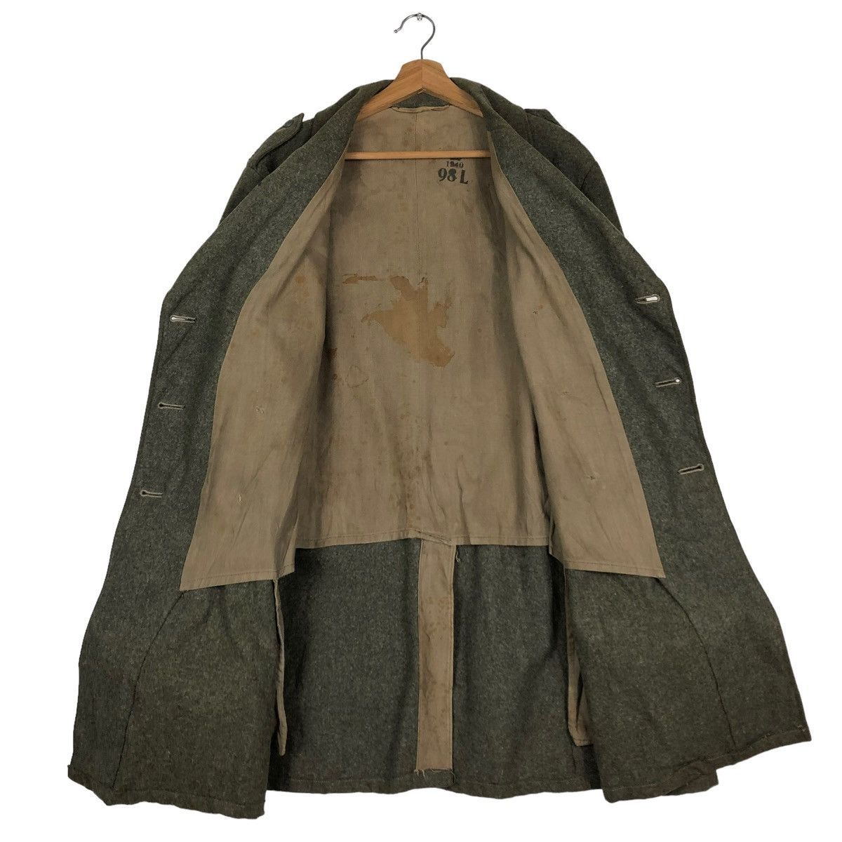 Vintage 🔥TRUE VINTAGE 1940 HEAVY LONG COATS JACKET WORLD WAR II Size US M / EU 48-50 / 2 - 14 Thumbnail
