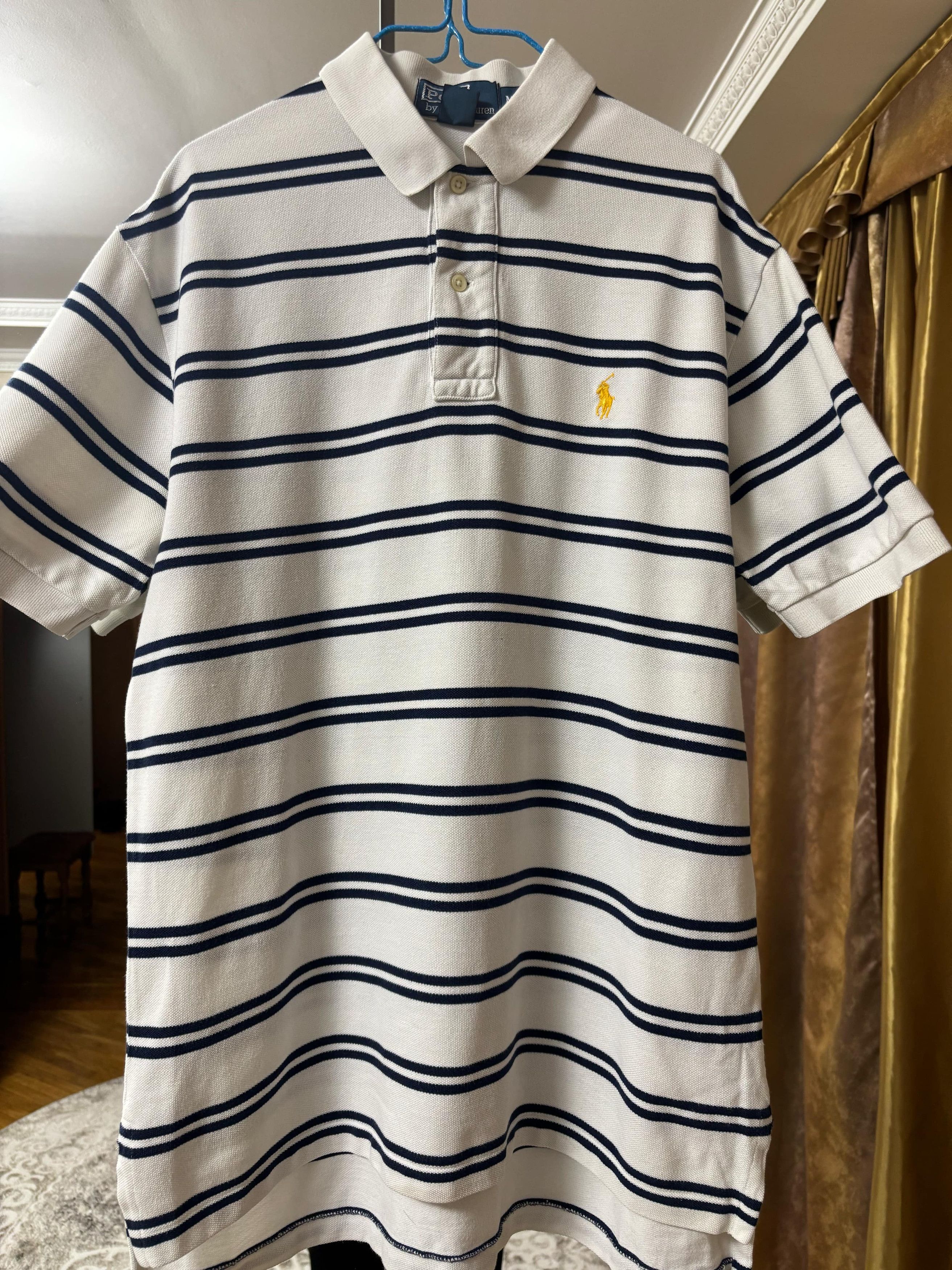 Polo Ralph Lauren Polo Ralph Lauren white with navy stripes. Size M Size US M / EU 48-50 / 2 - 7 Thumbnail