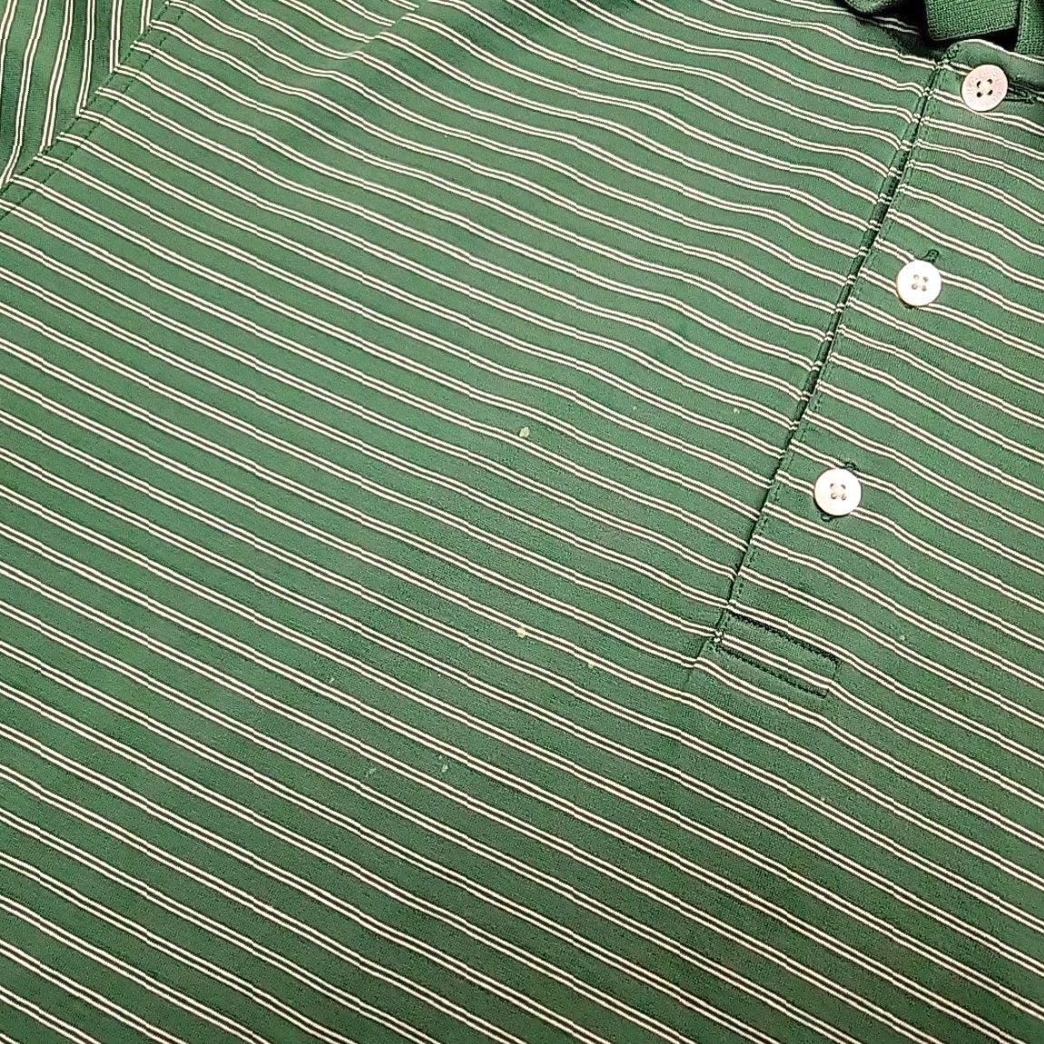 Vintage VINTAGE Amen Corner Polo Mens L Green Stripe Masters Golf Logo Pima Cotton Casual Size US L / EU 52-54 / 3 - 4 Thumbnail