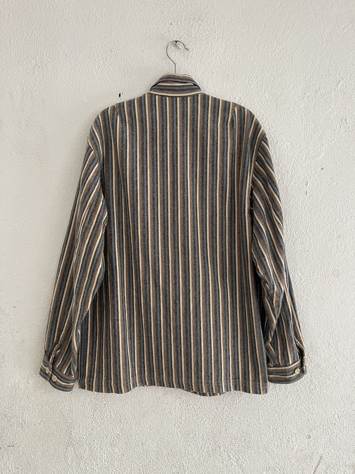 Japanese Brand Dub Factory Stripe Zipup Jacket Japanese Brand Akira Size US L / EU 52-54 / 3 - 2 Thumbnail
