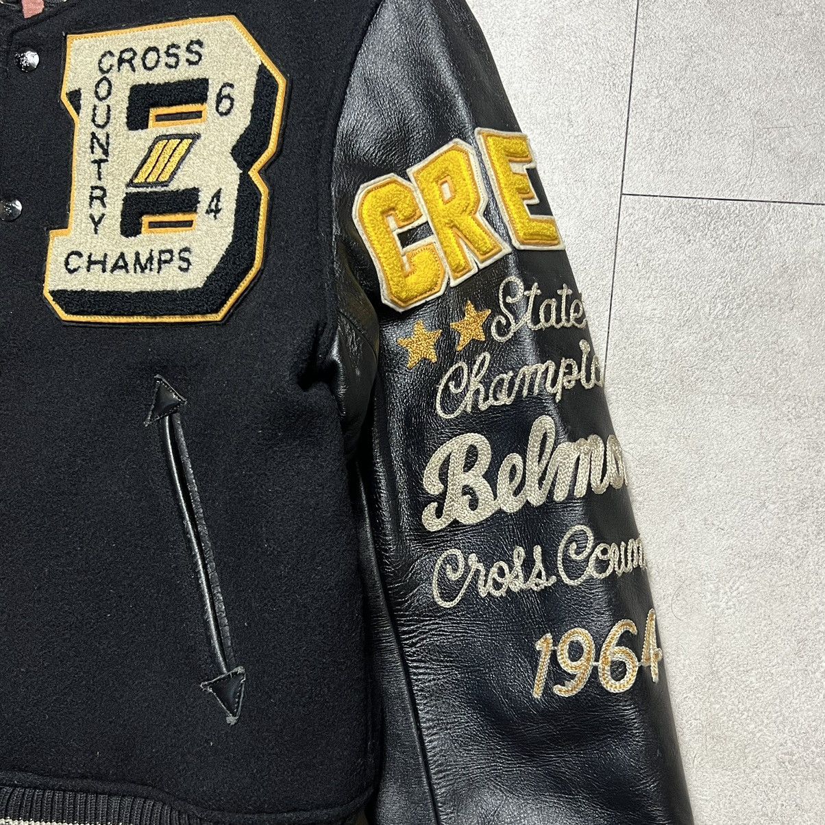 Japanese Brand × Toyo Enterprises × Whitesville Style eyes BELMONT Leather Virsity Jacket Size US M / EU 48-50 / 2 - 4 Thumbnail