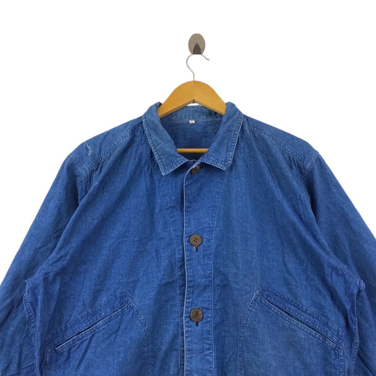 Vintage Vintage 80’ JAPAN PURE NATURAL INDIGO Distress Denim Jeans Size US L / EU 52-54 / 3 - 2 Thumbnail