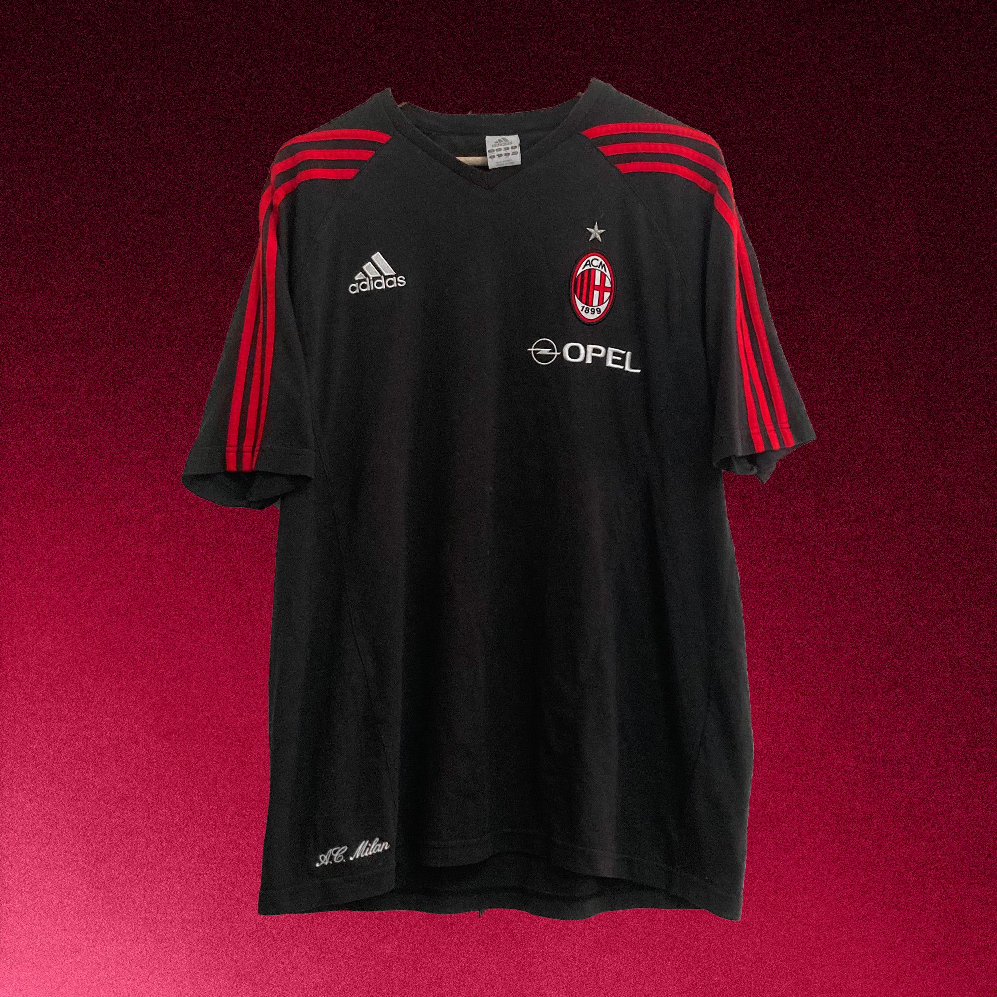 Adidas Rare AC Milan 2004/05 Cotton Adidas Tee Large Size US L / EU 52-54 / 3 - 1 Thumbnail