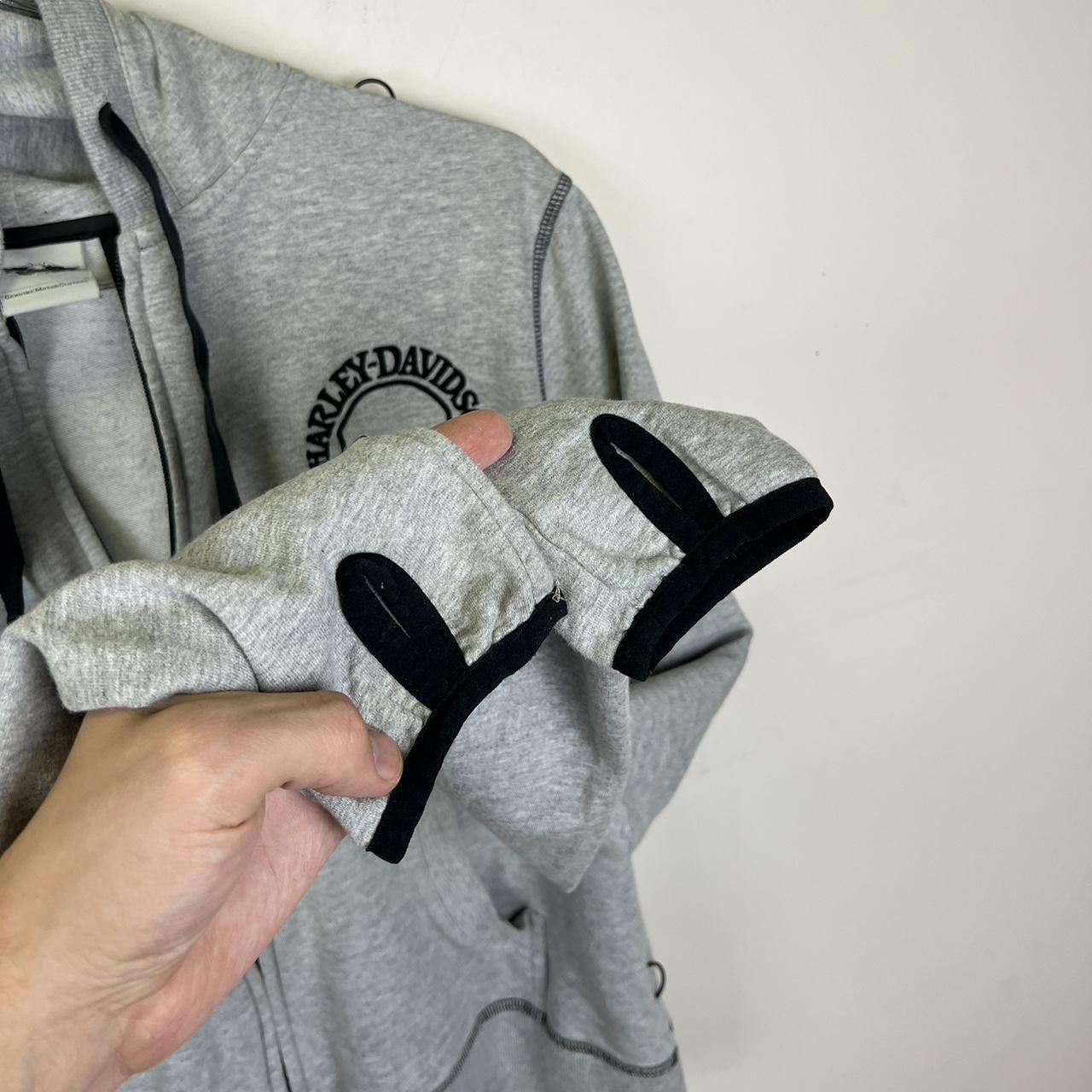 Harley Davidson Harley-Davidson Skull Logo Cropped Hoodie - Size XL - Gray Size XL / US 12-14 / IT 48-50 - 5 Thumbnail