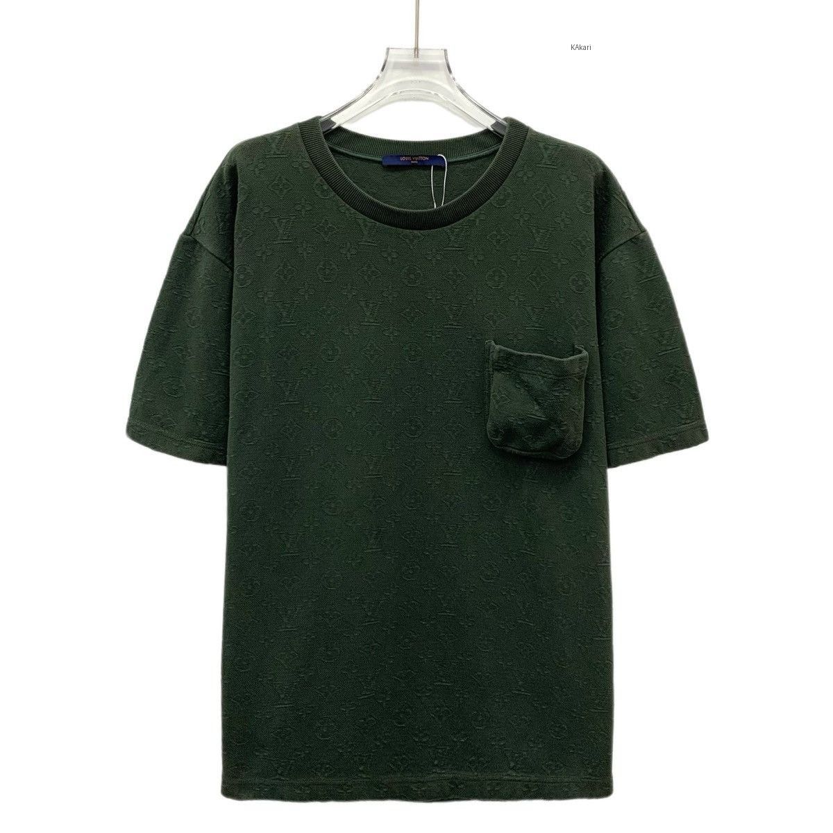 Louis Vuitton Green Short-Sleeve Textured Shirt with Chest Pocket Size US XXL / EU 58 / 5 - 1 Thumbnail