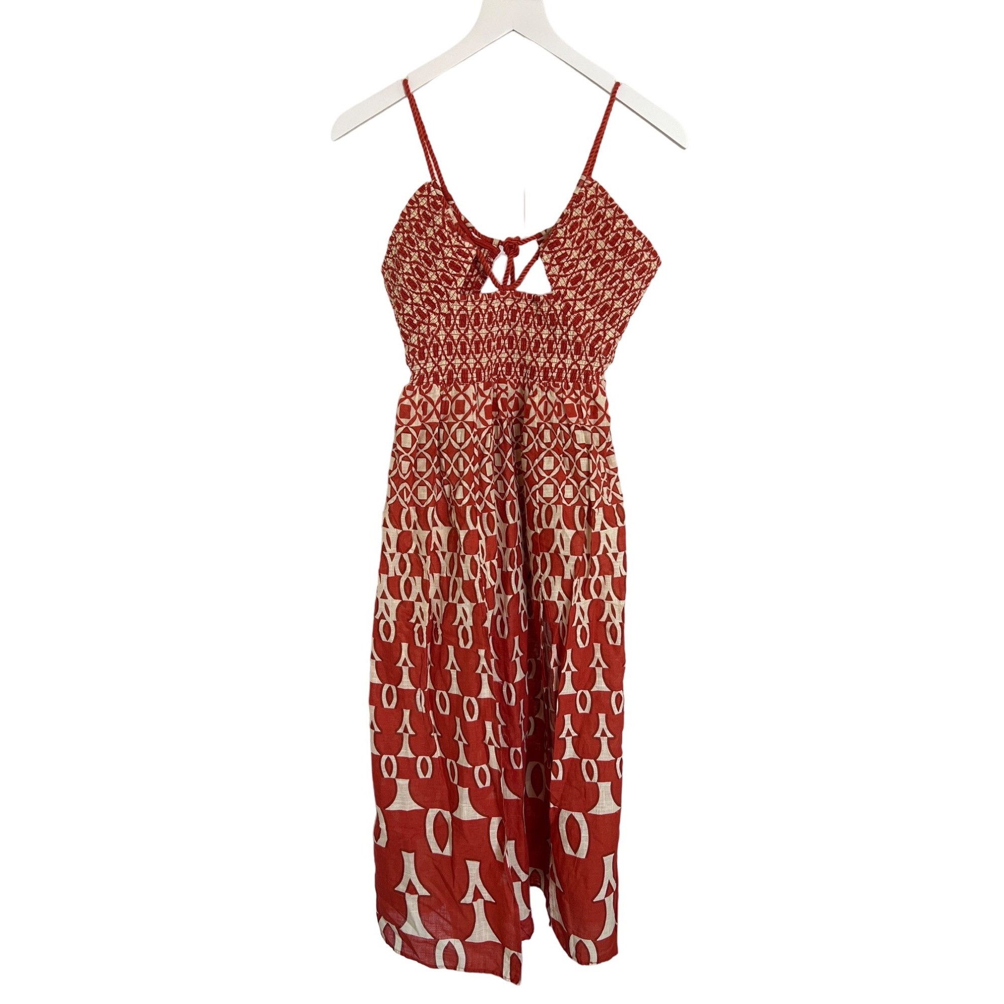 Anthropologie Anthropologie Smocked Midi Dress With Front Slits Size XS / US 0-2 / IT 36-38 - 5 Thumbnail