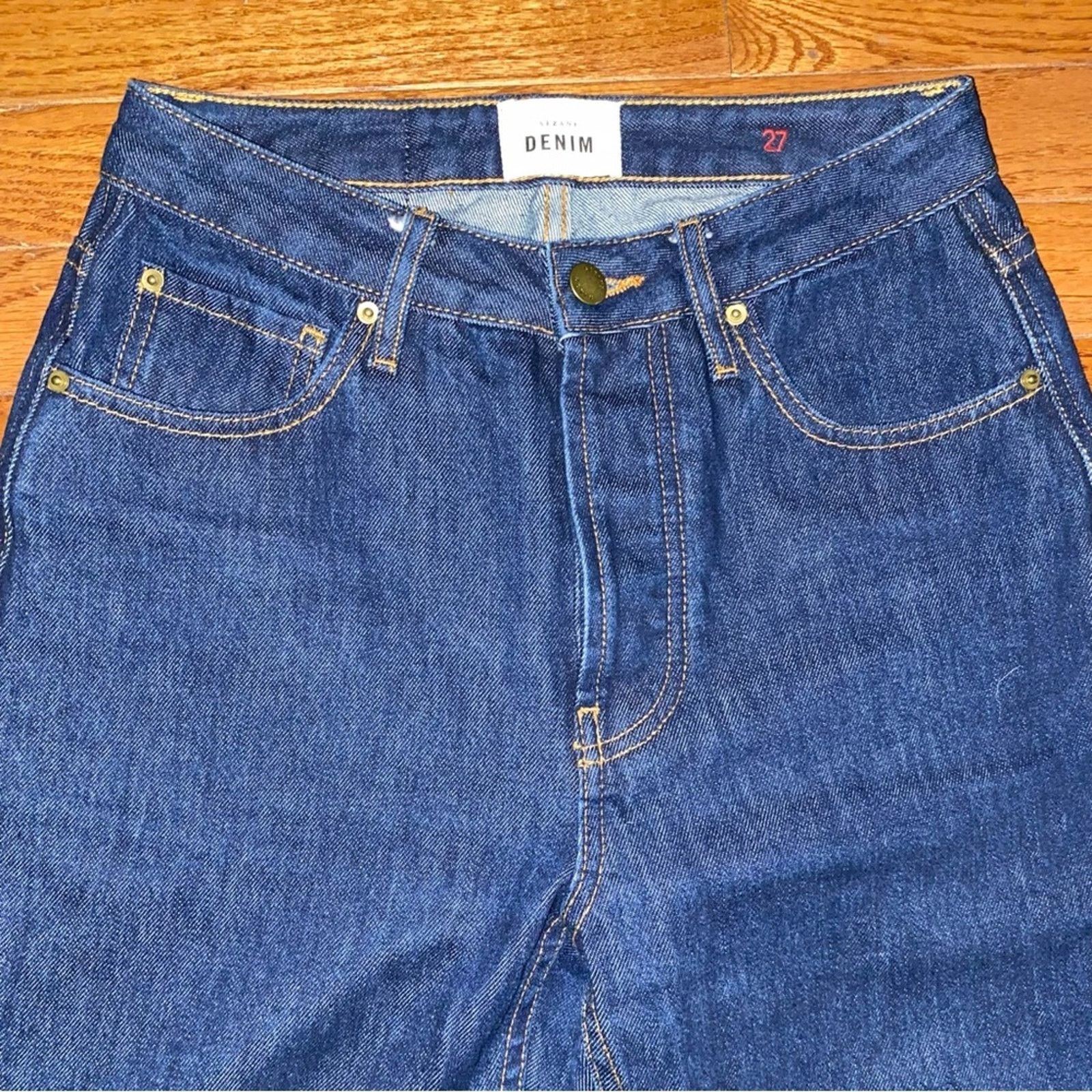Sezane Sezane $228 Denim Slim Straight Jeans High Rise Women's 27 Size 27" / US 4 / IT 40 - 9 Thumbnail