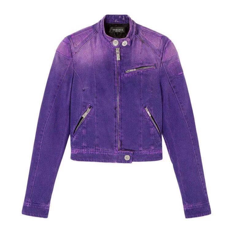 Versace Versace Purple denim jacket Size M / US 6-8 / IT 42-44 - 1 Thumbnail