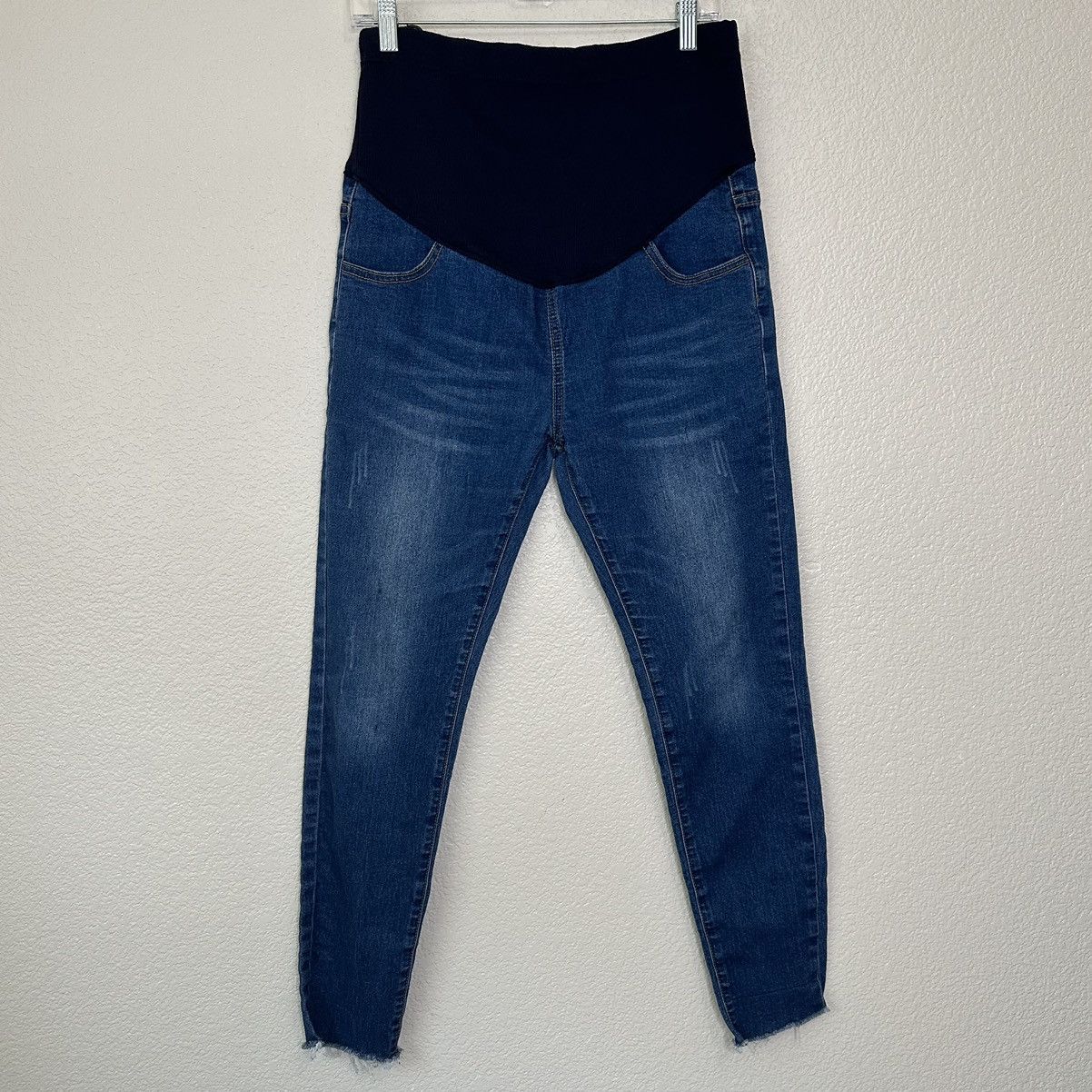 Other Blue Denim Maternity Size XL Raw Hem Jeans Size 32" / US 10 / IT 46 - 1 Thumbnail