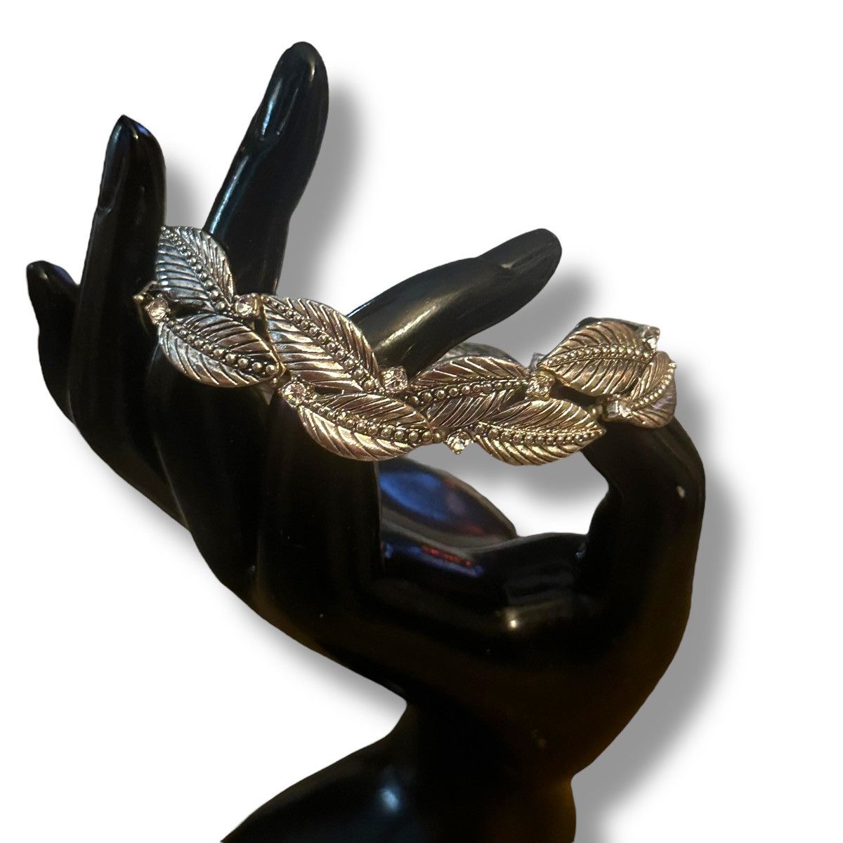 Other Silver tone leaves stretch bracelet Size ONE SIZE - 3 Thumbnail