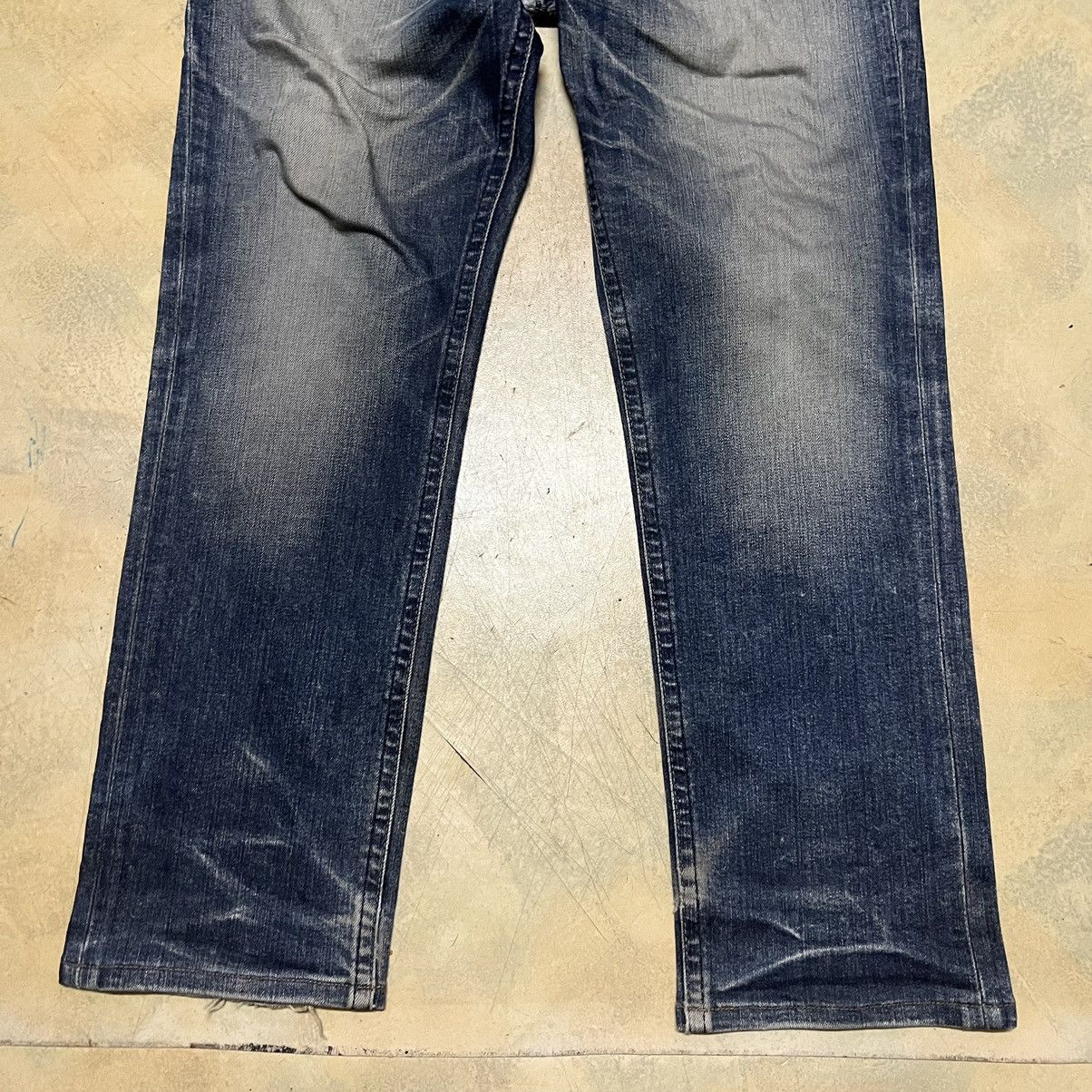 Edwin Edwin Blue Trip Distressed Design Denim Jeans Size US 33 - 5 Thumbnail