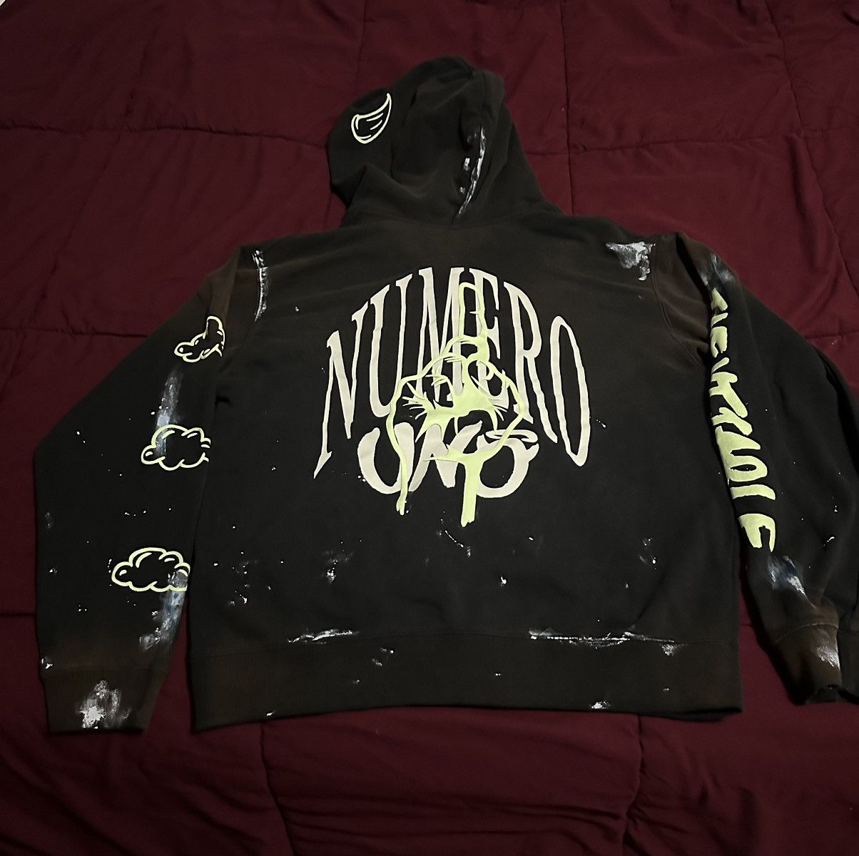 image of Dreamville Numero Uno Hoodie in Black, Men's (Size XL)