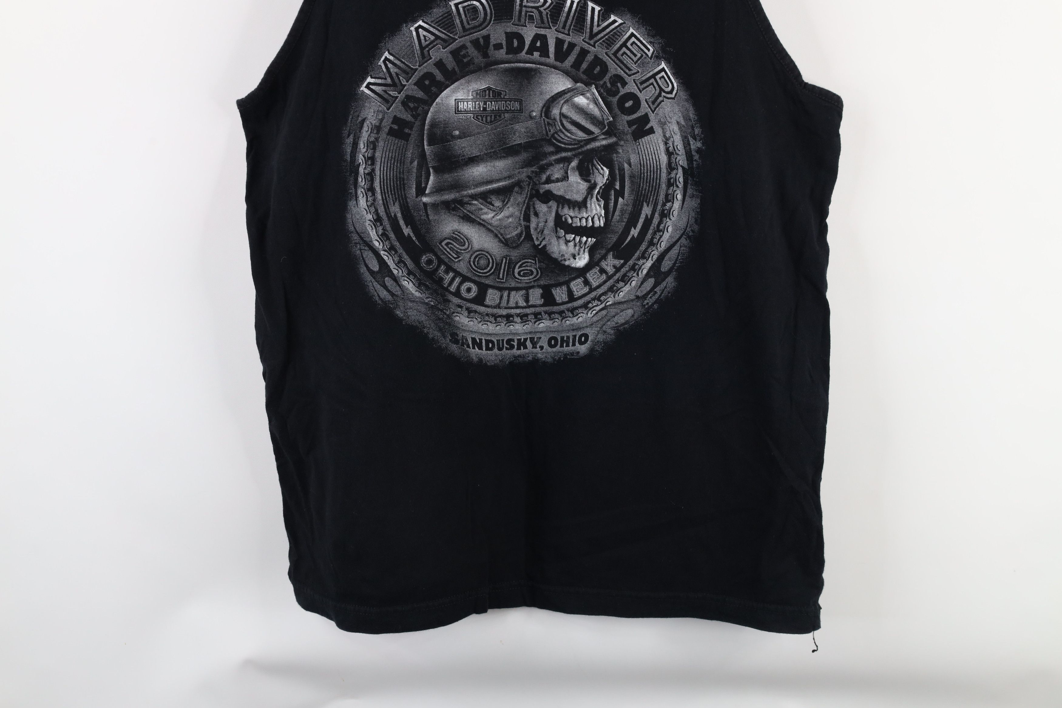 Harley Davidson × Vintage Vintage Y2K Harley Davidson Bike Week Skull Tank Top T-Shirt Size US L / EU 52-54 / 3 - 3 Thumbnail