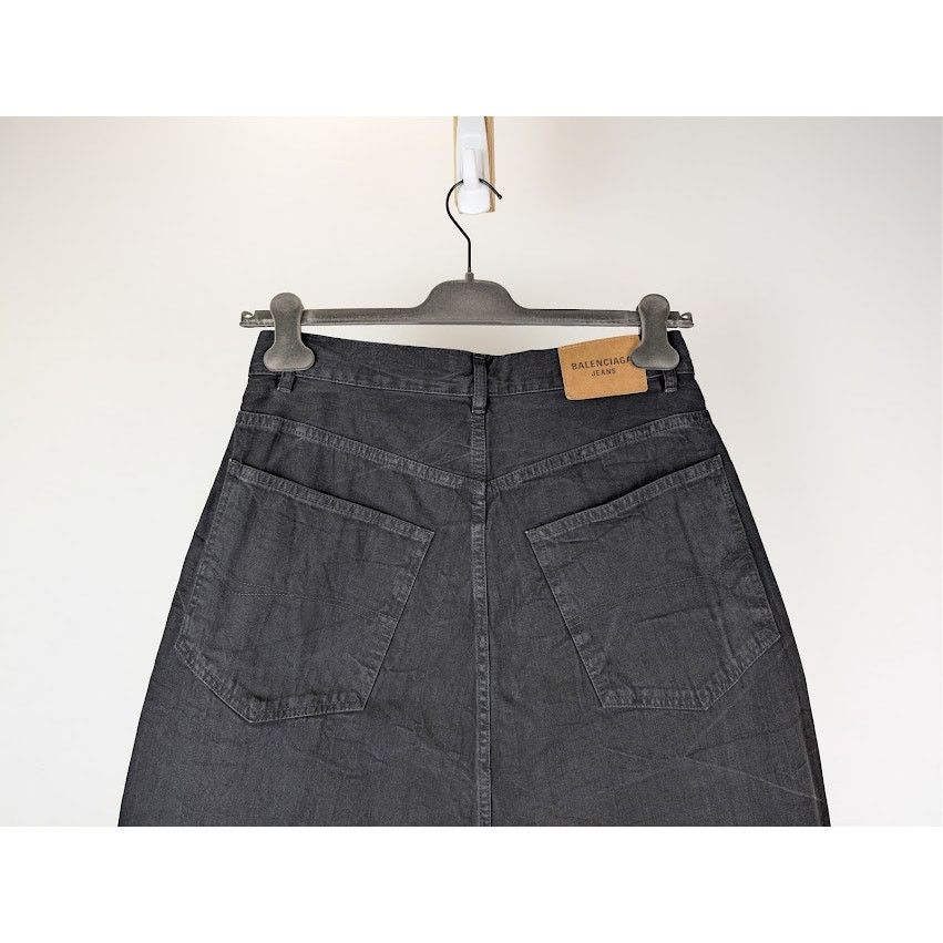 Balenciaga o1rshd1 Low Crotch Light Japanese Denim Pants in Black Size US 30 / EU 46 - 13 Thumbnail