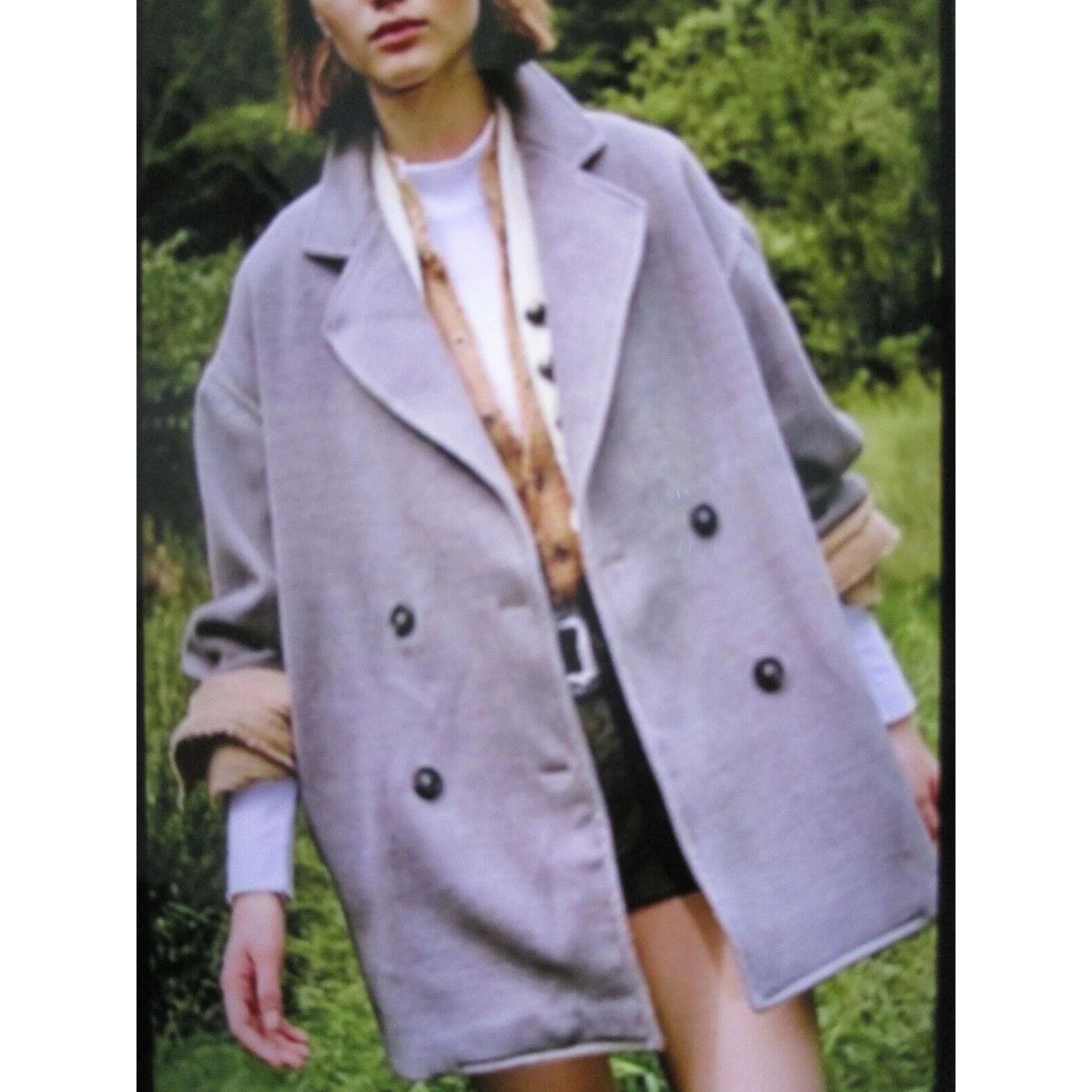 Free People FREE PEOPLE Hannah Slouchy Gray Blazer Medium A001893 Size M / US 6-8 / IT 42-44 - 1 Thumbnail