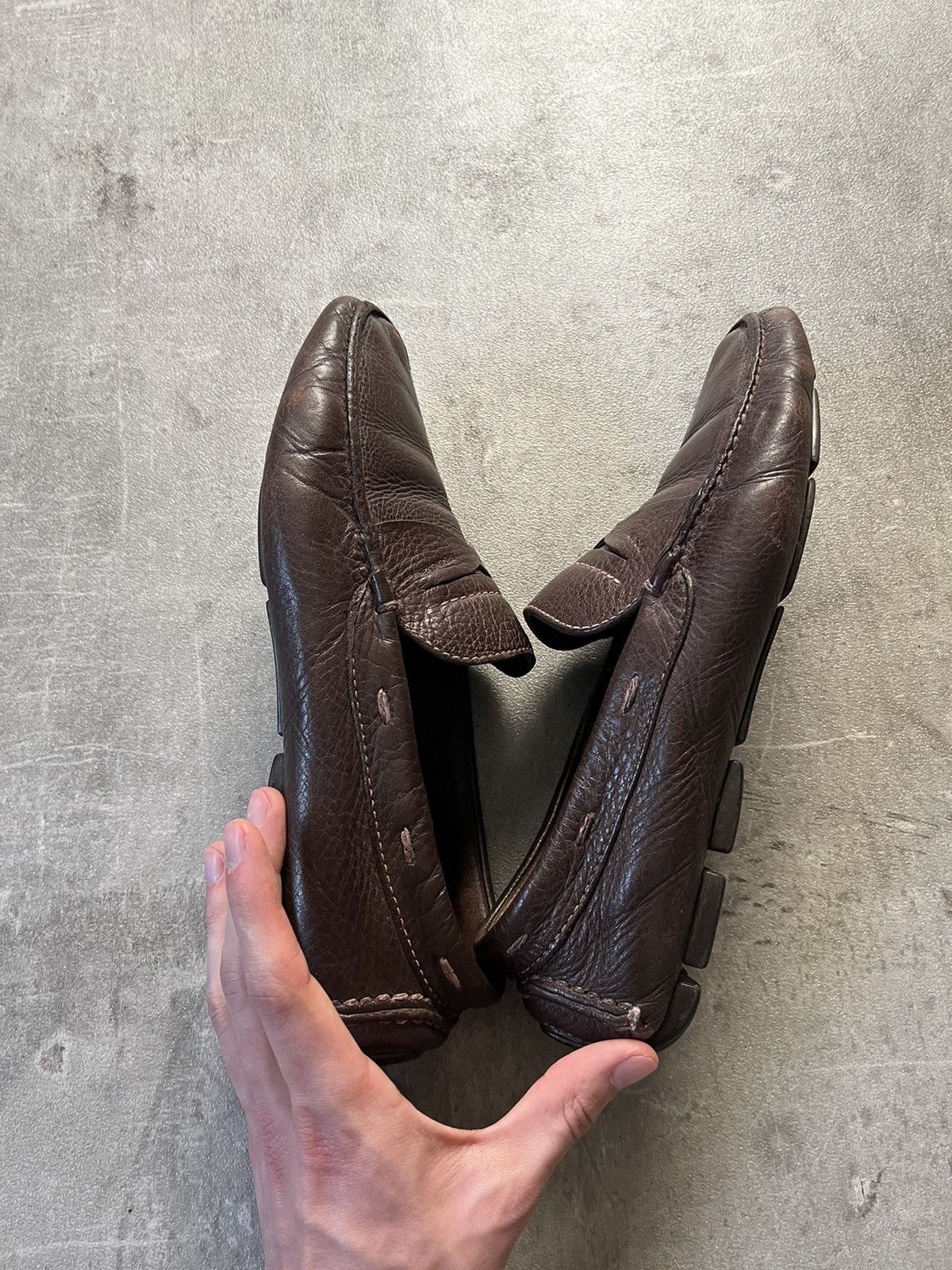 Prada × Vintage Vintage Prada brown leather shoes Size US 7.5 / EU 40-41 - 6 Thumbnail