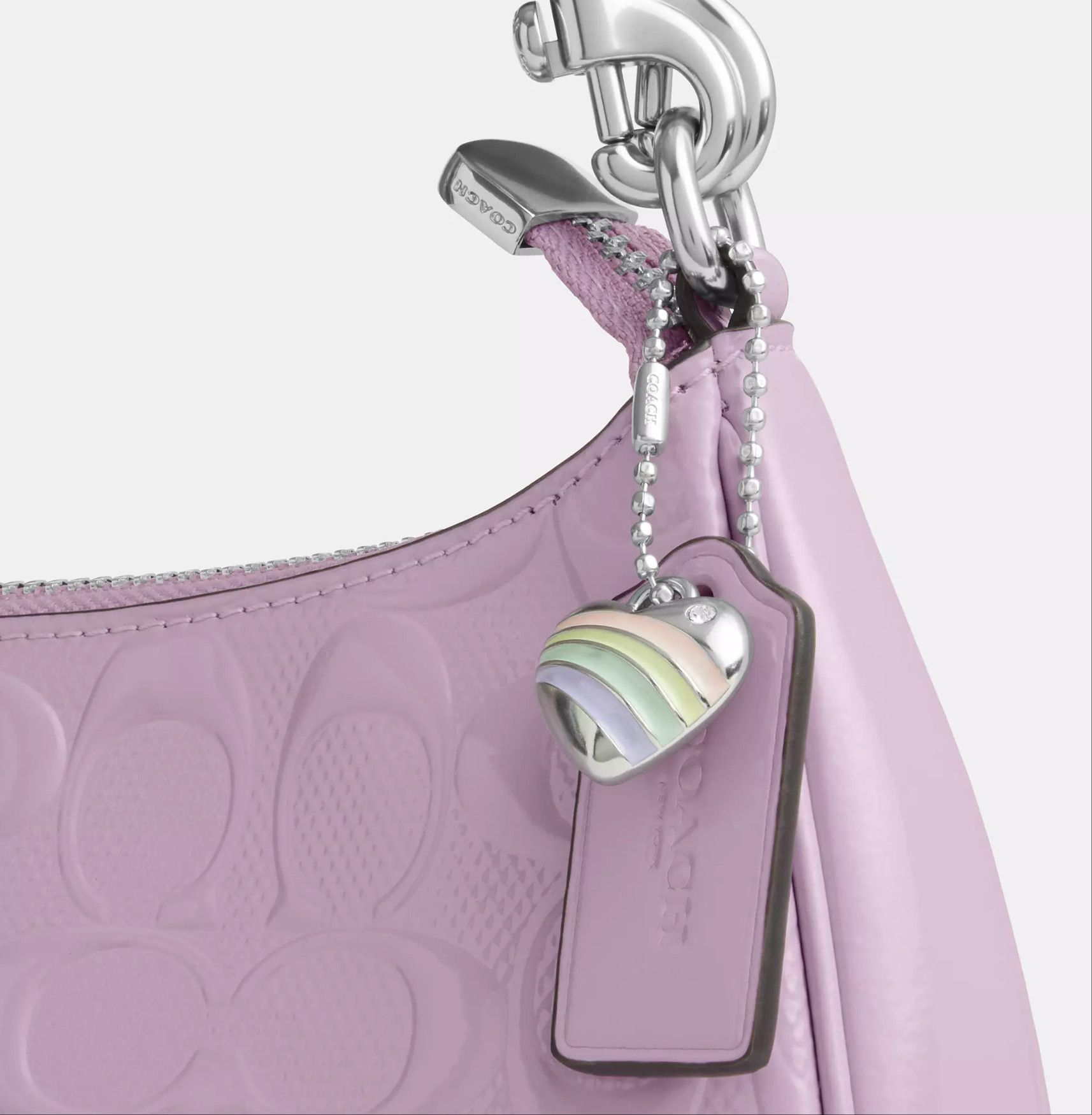 Coach Teri Shoulder Bag In Signature Leather Heart Charm CDA98 Size ONE SIZE - 17 Thumbnail