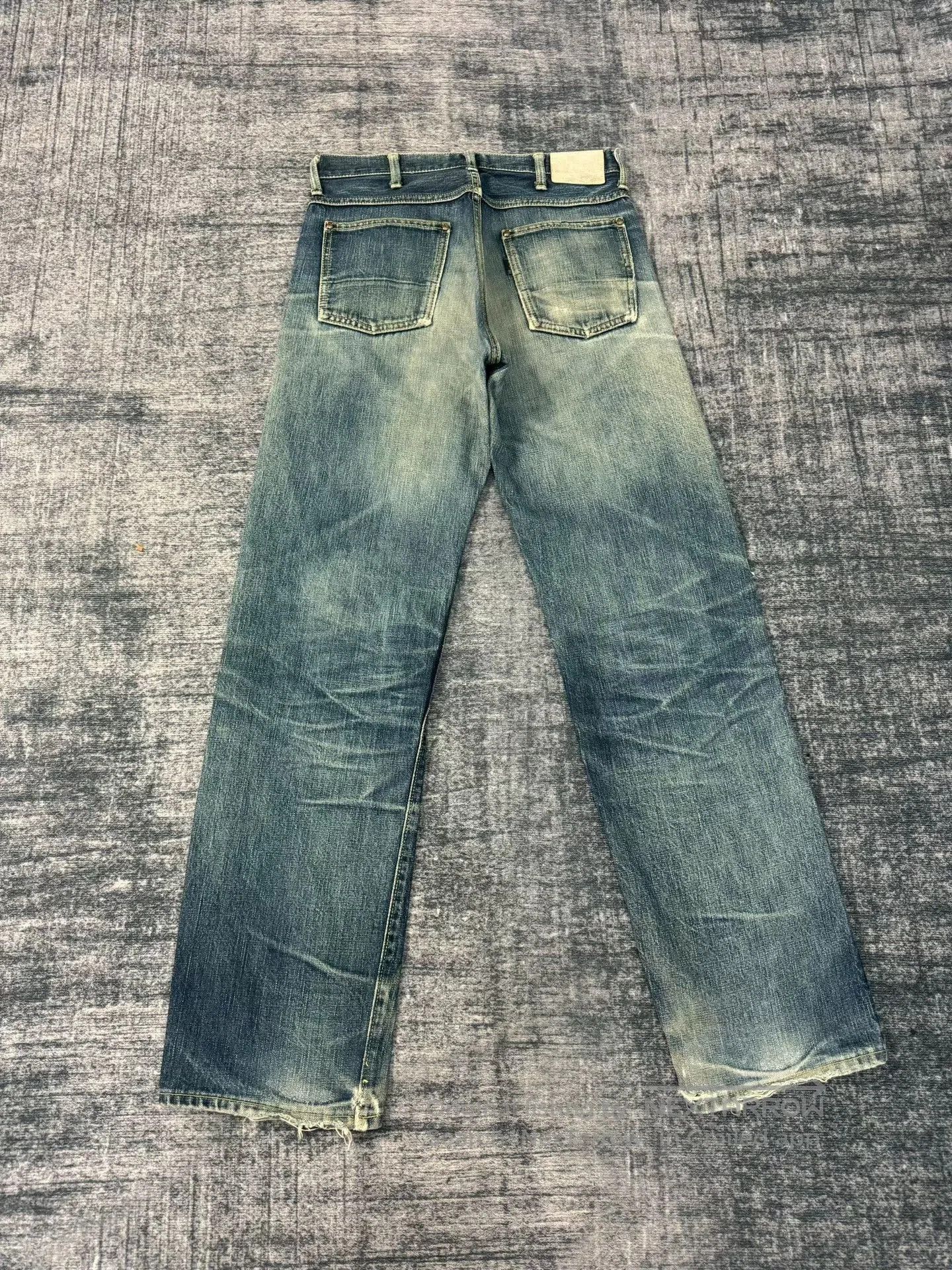 Vintage Vintage ABAHOUSE 00s Washed Blue Jeans. Size US 31 - 8 Thumbnail