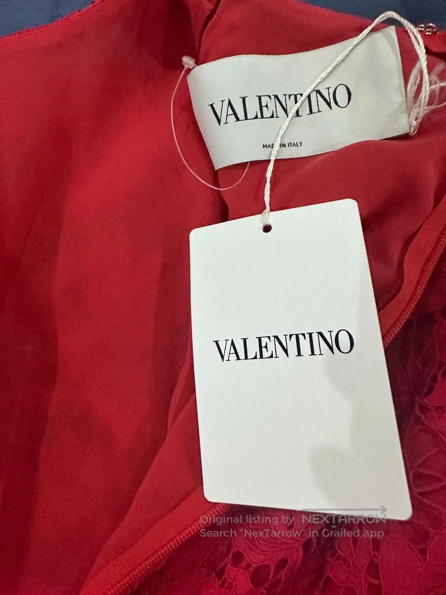 Valentino Valentino Red Lace Cocktail Dress New. Size US 38 / EU 54 - 2 Thumbnail