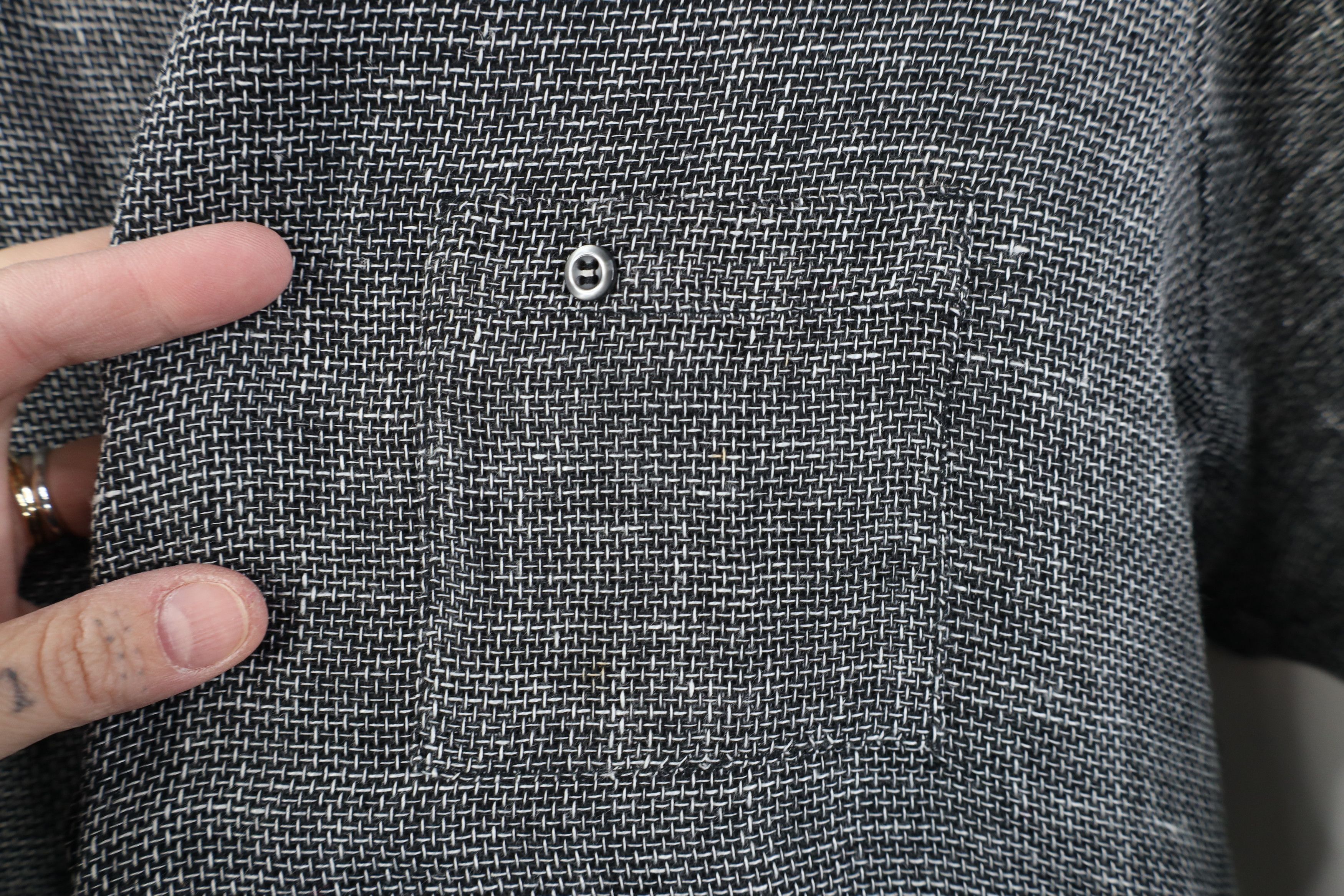 Vintage Vintage 90s Lagenlook Linen Weave Collared Button Shirt USA Size M / US 6-8 / IT 42-44 - 4 Thumbnail