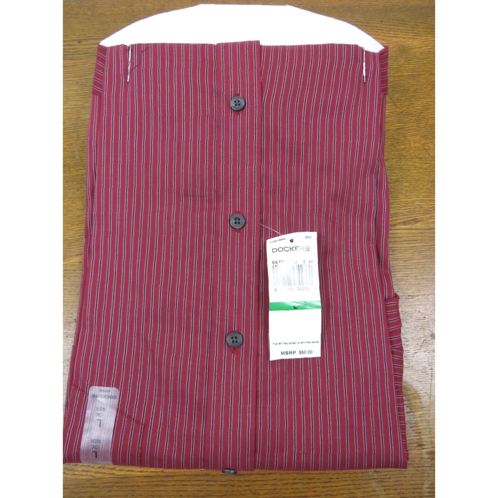 Dockers DOCKERS Button-Up Shirt Dress Shirt L Red Plaid Long Sleeve Cotton Flannel Button-Down Western Outdoor All Seasons Regular Mens Size US L / EU 52-54 / 3 - 4 Thumbnail