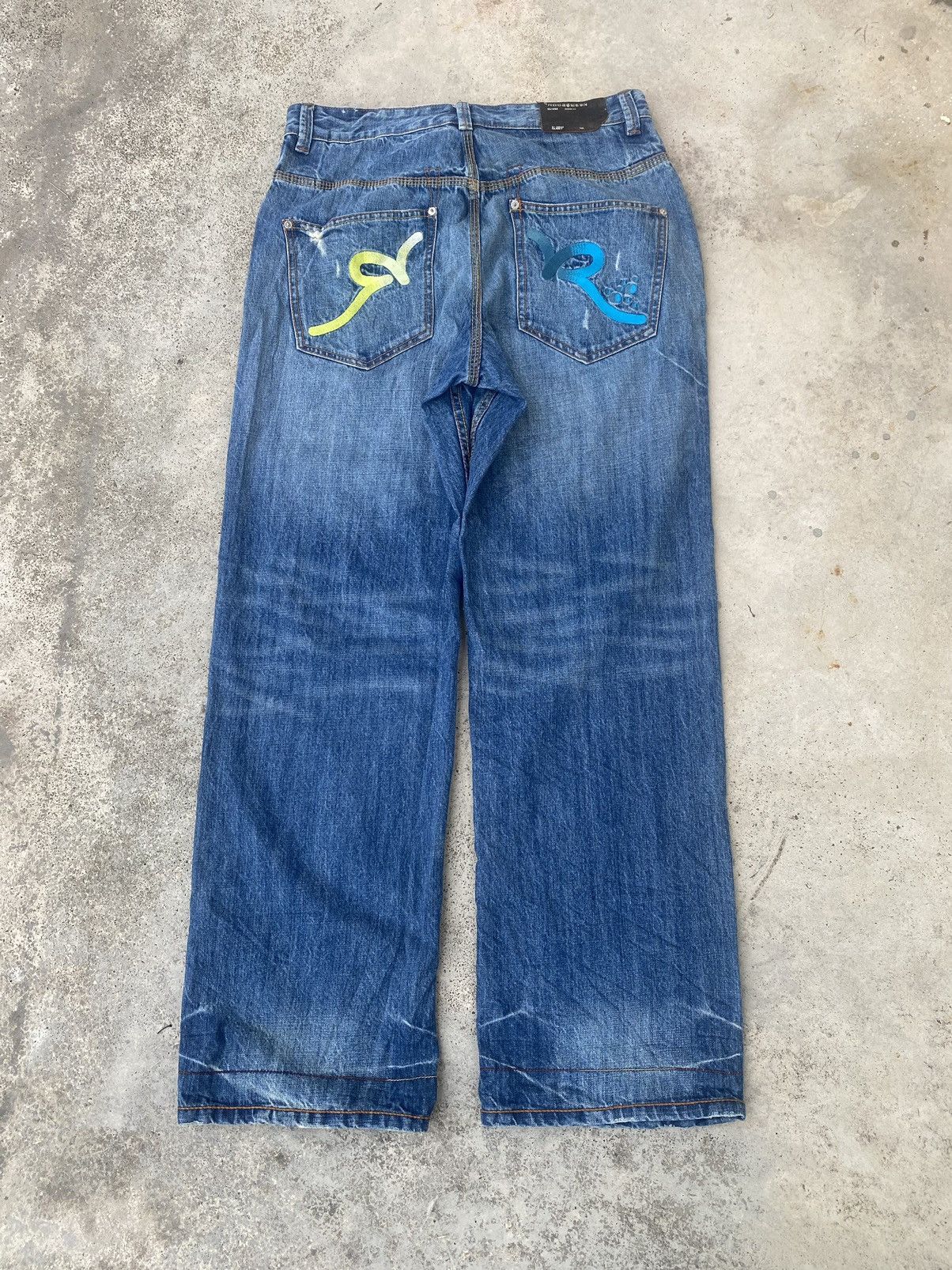 Affliction 2000s Rocawear Loose Baggy jnco style y2k Jeans Size US 36 / EU 52 - 1 Thumbnail