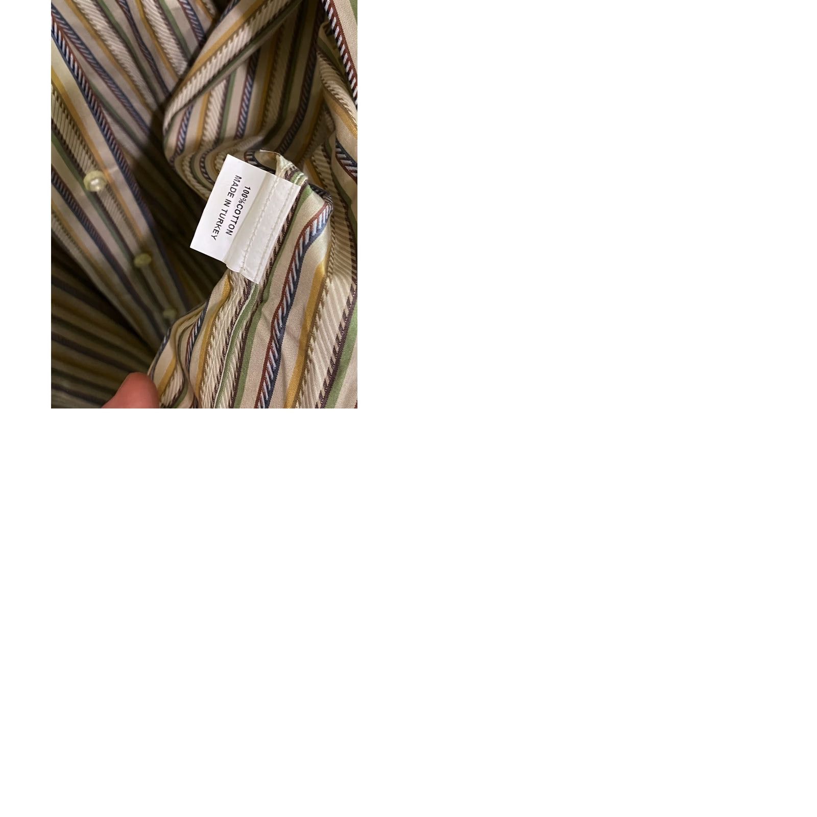 Vintage Equilibrio Stripe LONG SLEEVE SHIRT Large L 16.5 x 35/36 Mens Regular Button-Up XS? Size US L / EU 52-54 / 3 - 9 Thumbnail