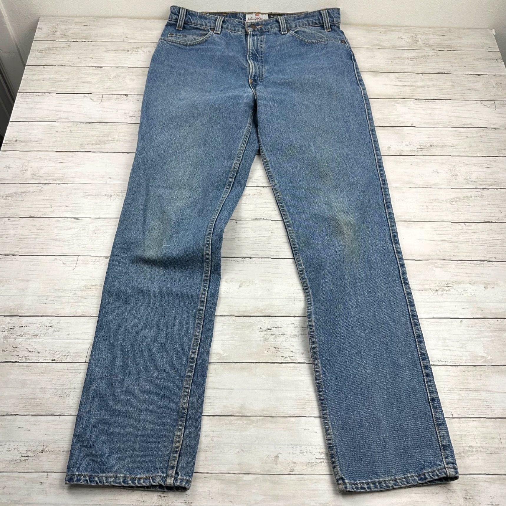Levi's VTG Levi's Jeans Signature Regular 530 Bootcut 36x34 USA Made Mens Blue 1990s Vintage 90s USA Levi's 500 Series Jeans Size US 36 / EU 52 - 5 Thumbnail