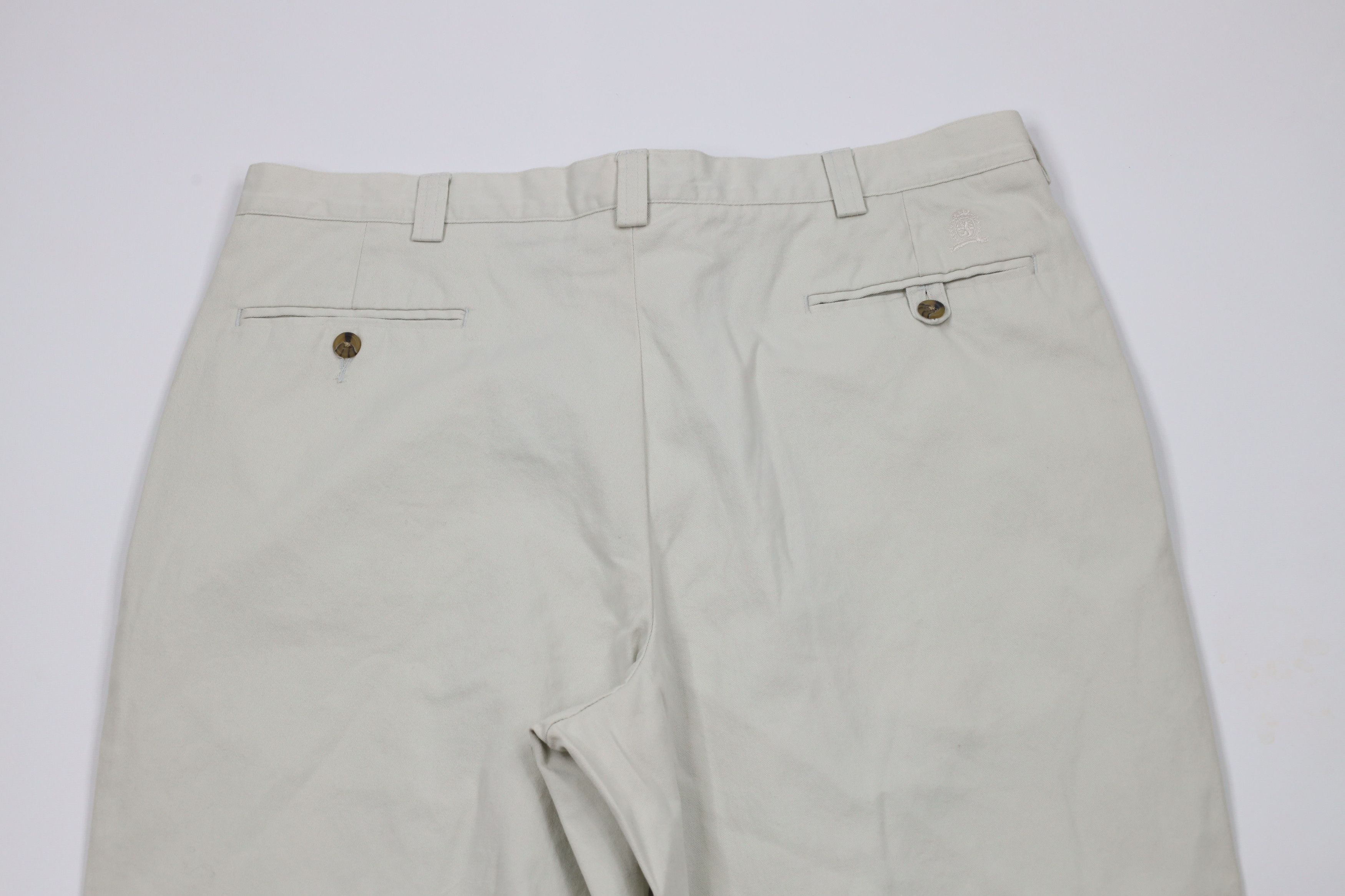 Tommy Hilfiger × Vintage Vintage 90s Tommy Hilfiger Wide Leg Chino Pants Stone Beige Size US 38 / EU 54 - 9 Thumbnail