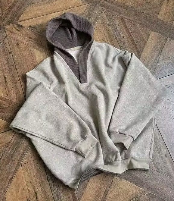 Japanese Brand × Vintage fashionable korean knitted stitching hooded jacket Size US M / EU 48-50 / 2 - 3 Thumbnail