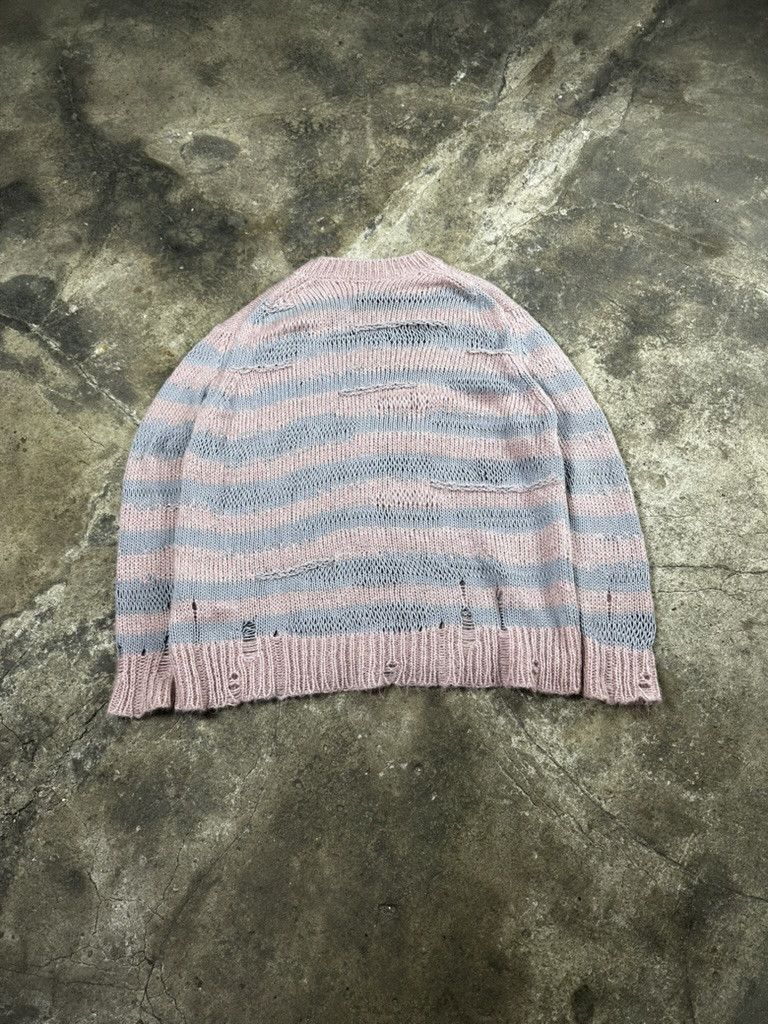 Acne Studios Acne Studios Distressed Stripe Knit Sweater Size US S / EU 44-46 / 1 - 5 Thumbnail