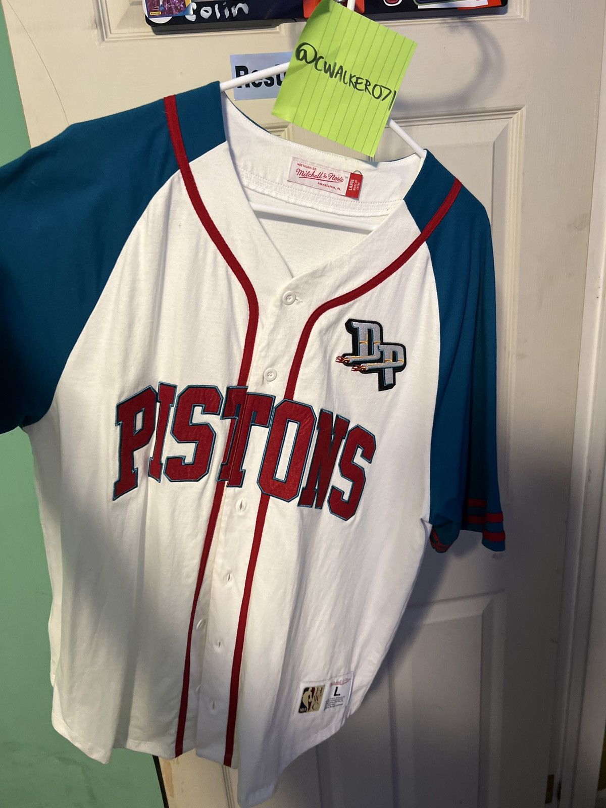 Mitchell & Ness Detroit pistons button up baseball jersey Size US L / EU 52-54 / 3 - 5 Thumbnail