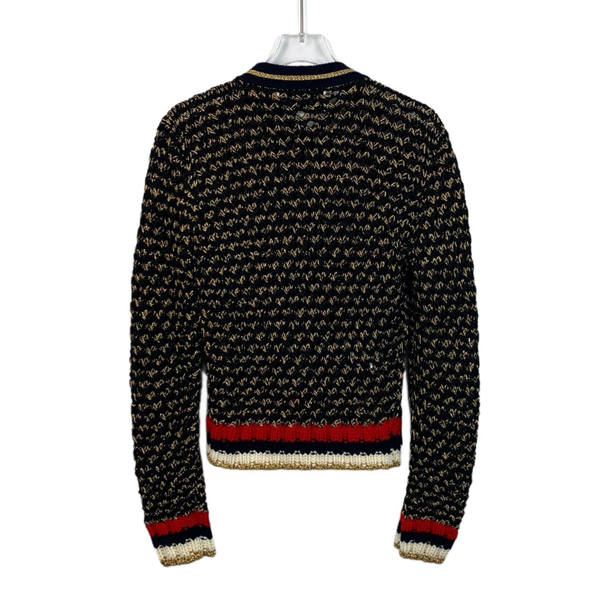 Gucci Gucci Color-block Striped Woven Knit Cardigan K26WX Size M / US 6-8 / IT 42-44 - 2 Thumbnail