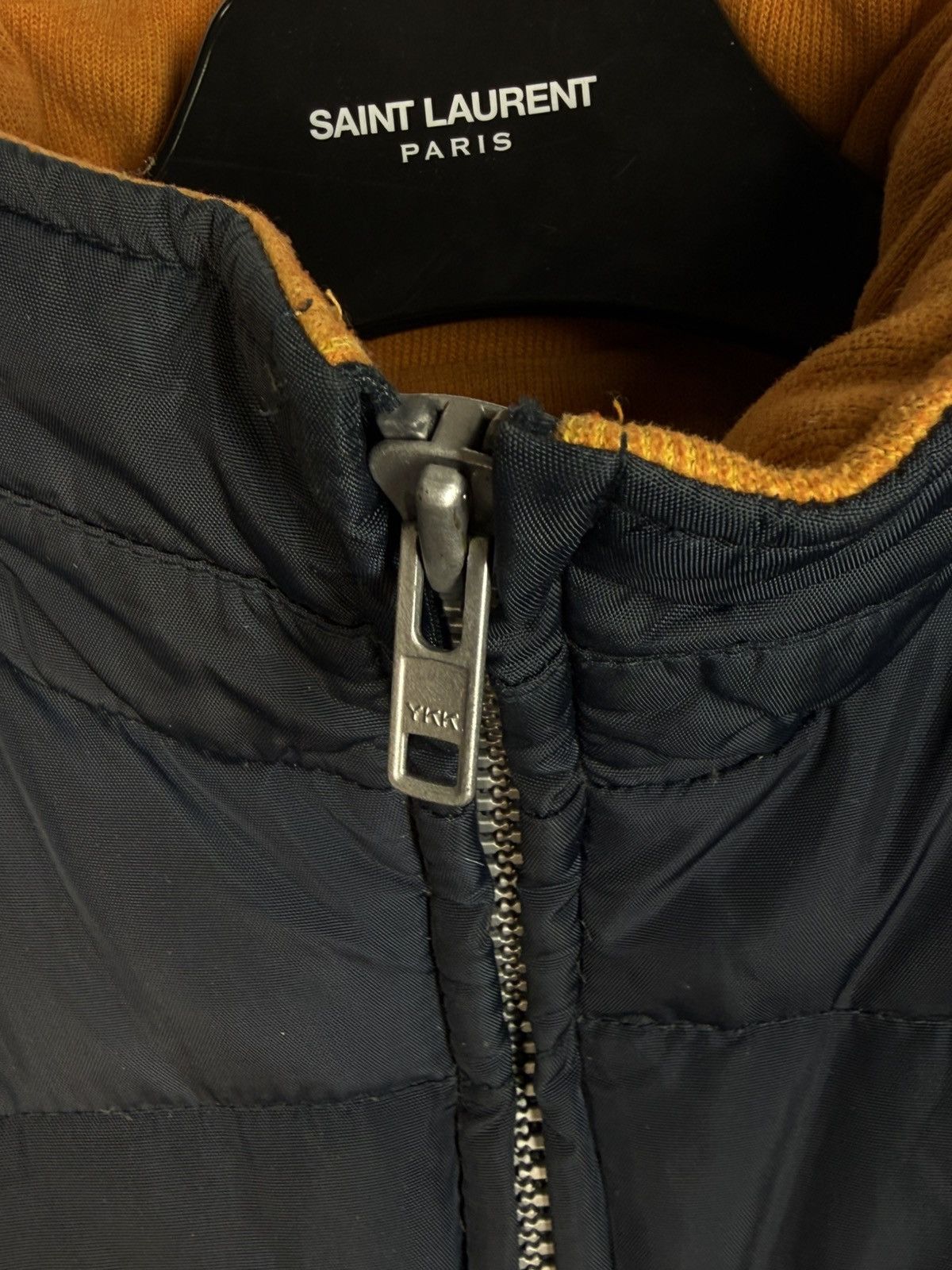 Yves Saint Laurent Puffer YSL Down Jacket Winter Blue Bomber Zip Up Size US M / EU 48-50 / 2 - 14 Thumbnail