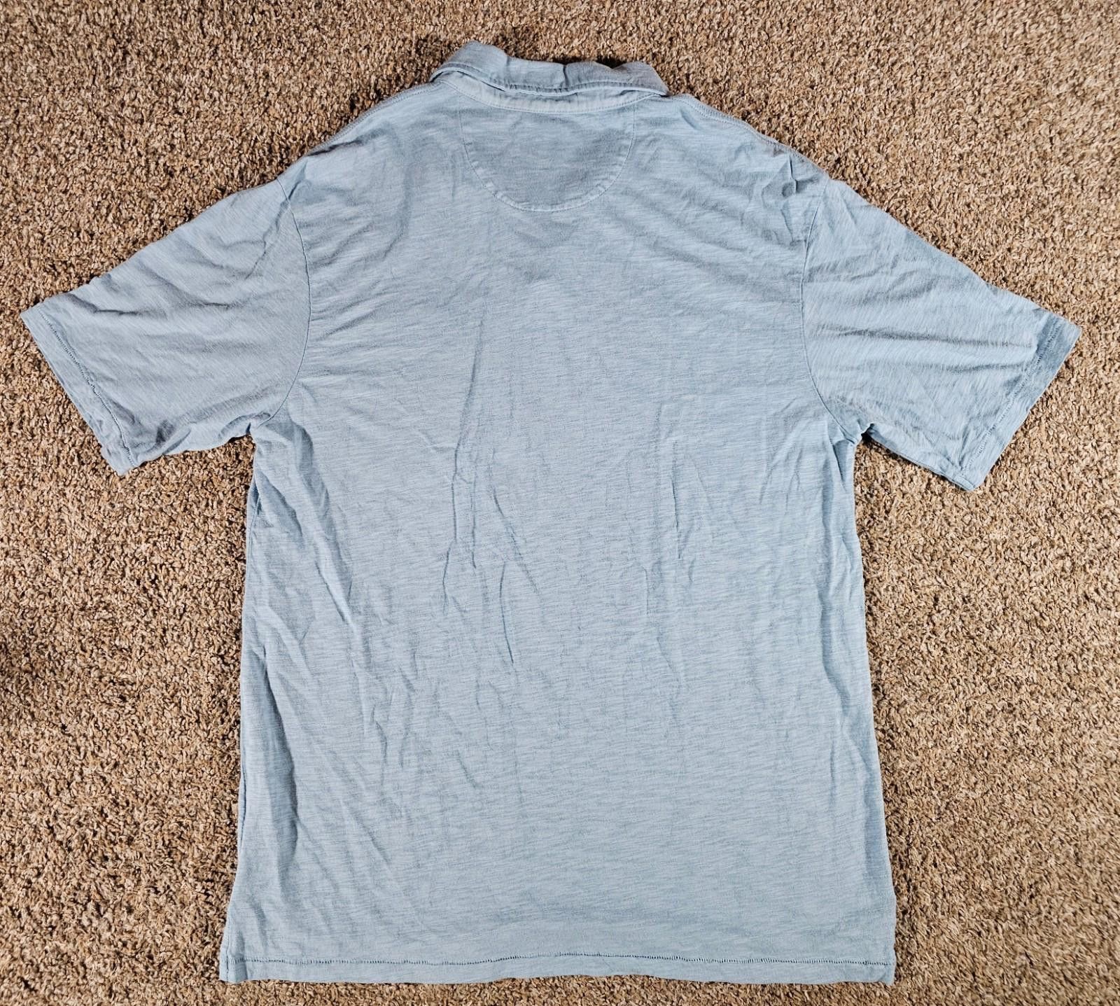 johnnie-O Johnnie O Blue Short Sleeve Golf Casual Open Polo Mens Sz L Size US L / EU 52-54 / 3 - 7 Thumbnail