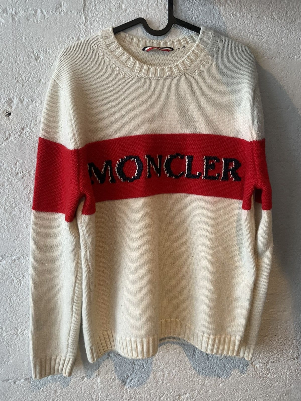 image of Moncler Crewneck in White, Men's (Size Medium)