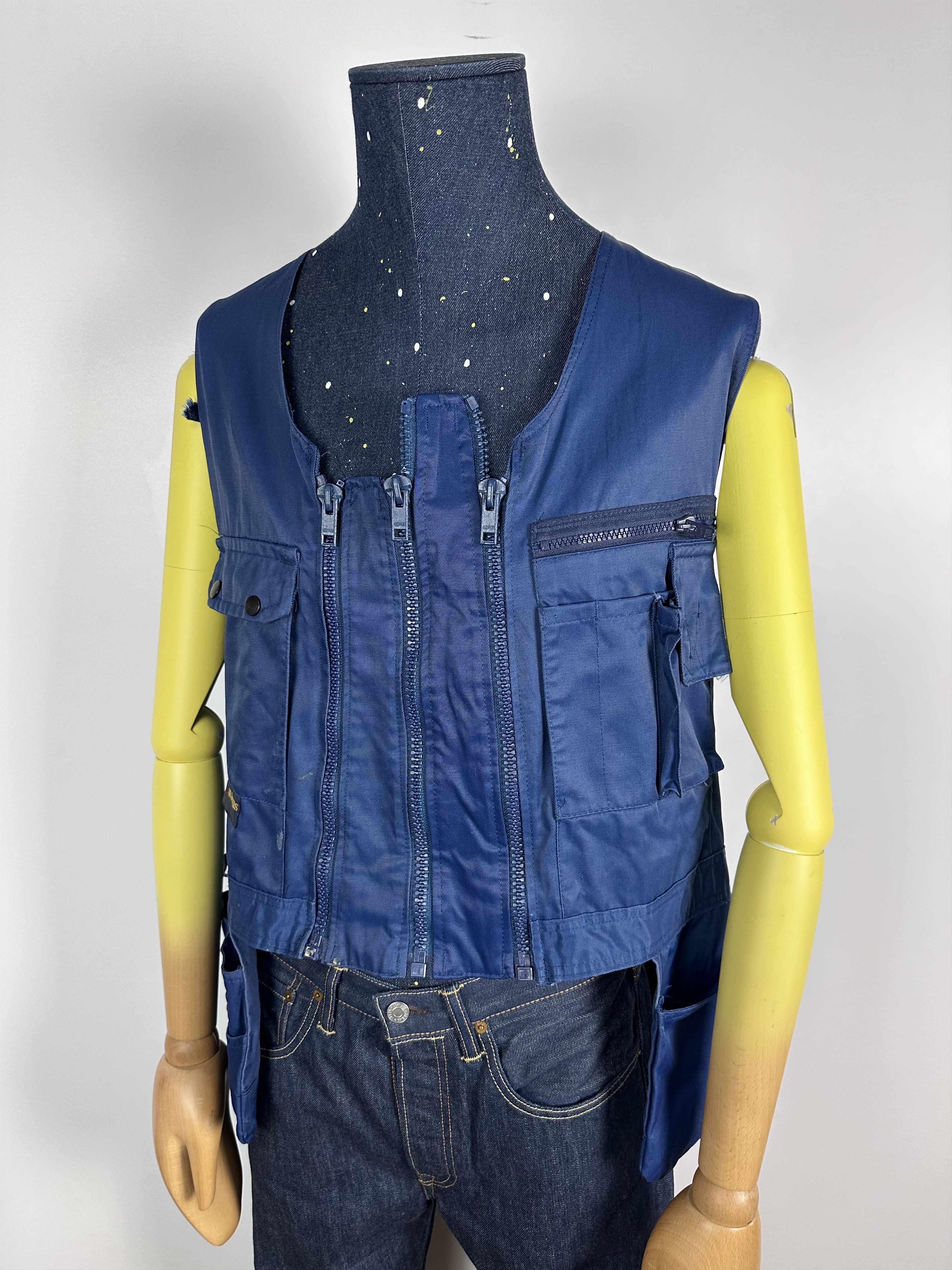 Dickies × Vintage Dickies Grafters Work Cargo Vest Vintage Blue Mens Size M Size US M / EU 48-50 / 2 - 2 Thumbnail