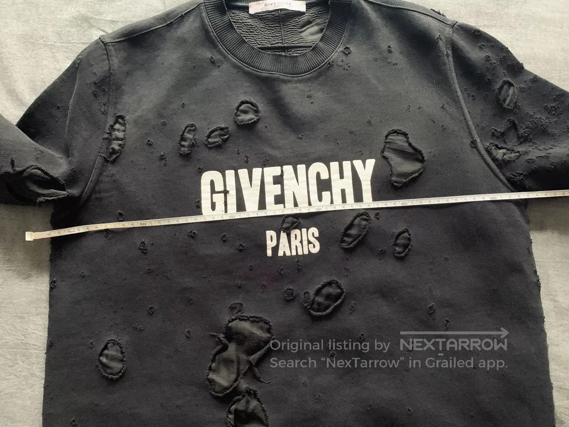 Givenchy Givenchy Double Layer Distressed Sweatshirt. Size US M / EU 48-50 / 2 - 7 Thumbnail