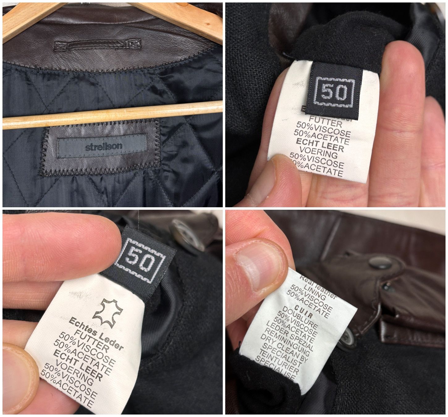 Strellson Strellson Vintage Leather Long Coat Jacket Size 50 Size US L / EU 52-54 / 3 - 14 Thumbnail